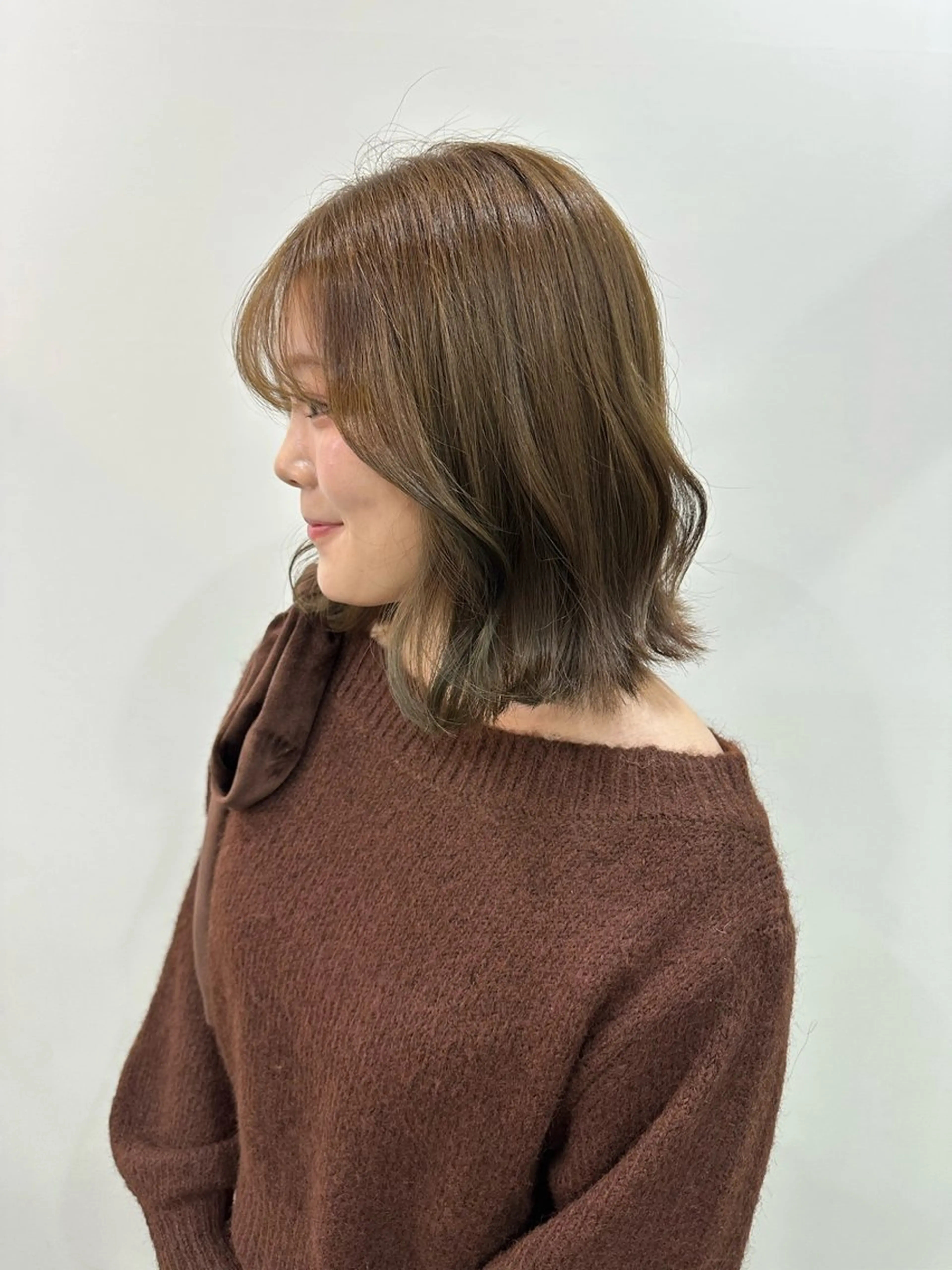 ミディアム カラー ヘアカラー トリートメント ヘアセット/艶カラー 💐nao.のヘアスタイル