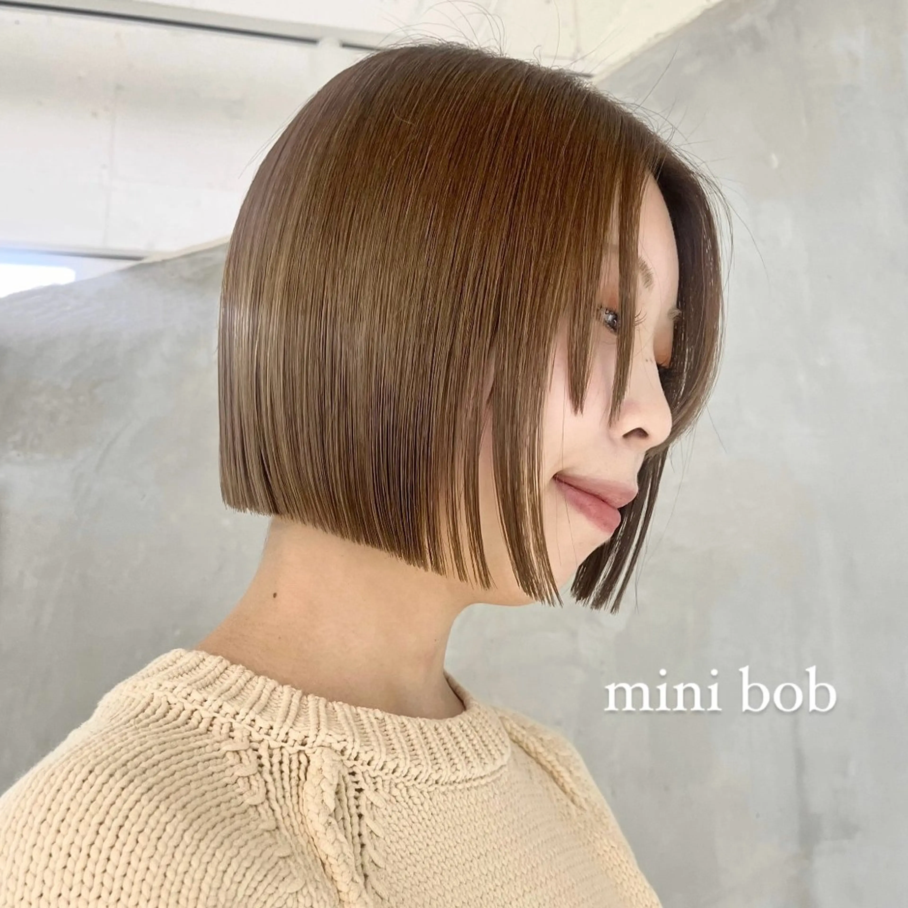 ショート カット ヘアカラー トリートメント effect横浜所属・切りっぱなしボブ/ 艶カラー/綾莉のヘアスタイル