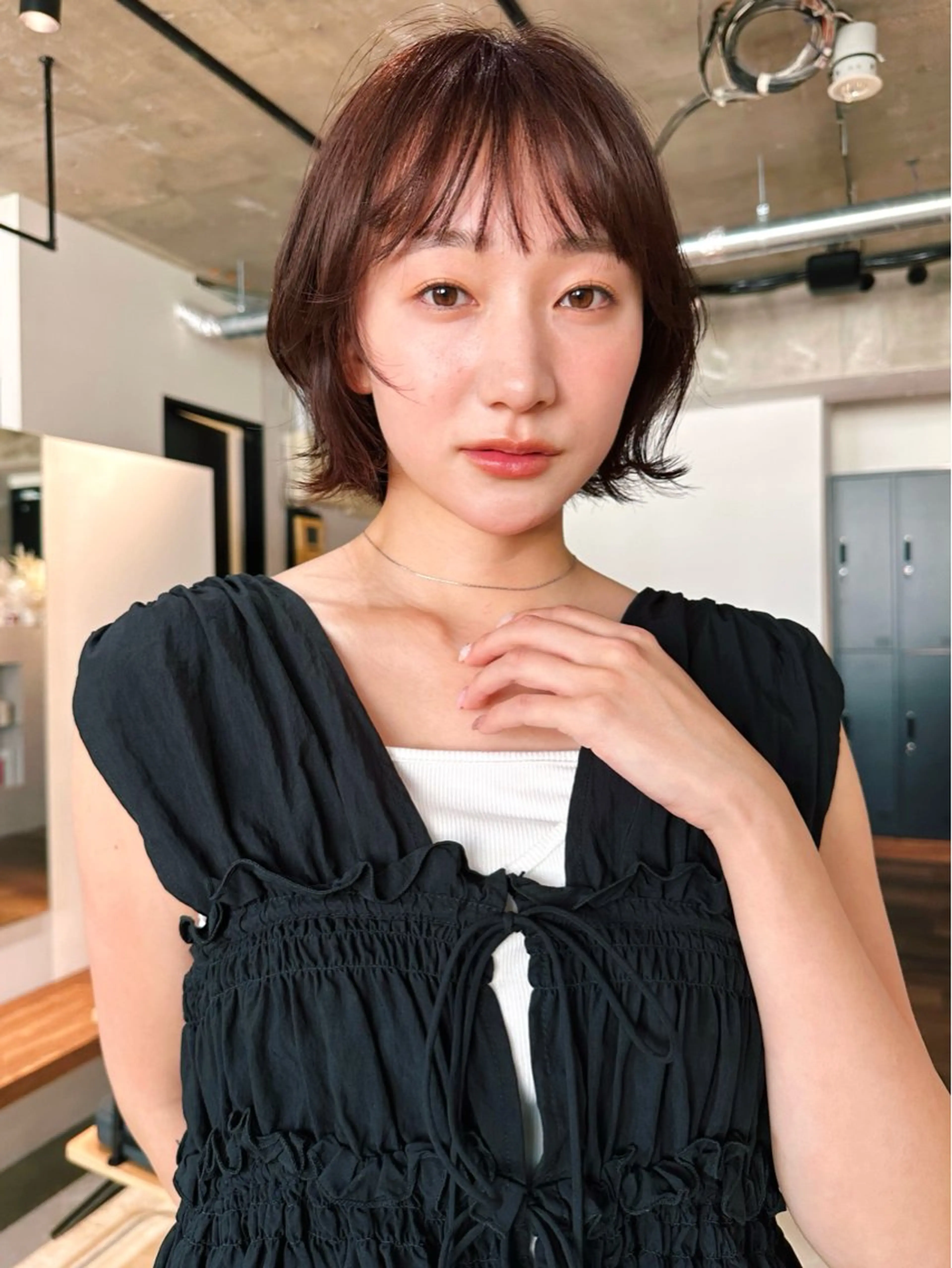 ショート カラー パーマ 🫧小顔×似合わせ× 透明感カラー🫧のヘアスタイル