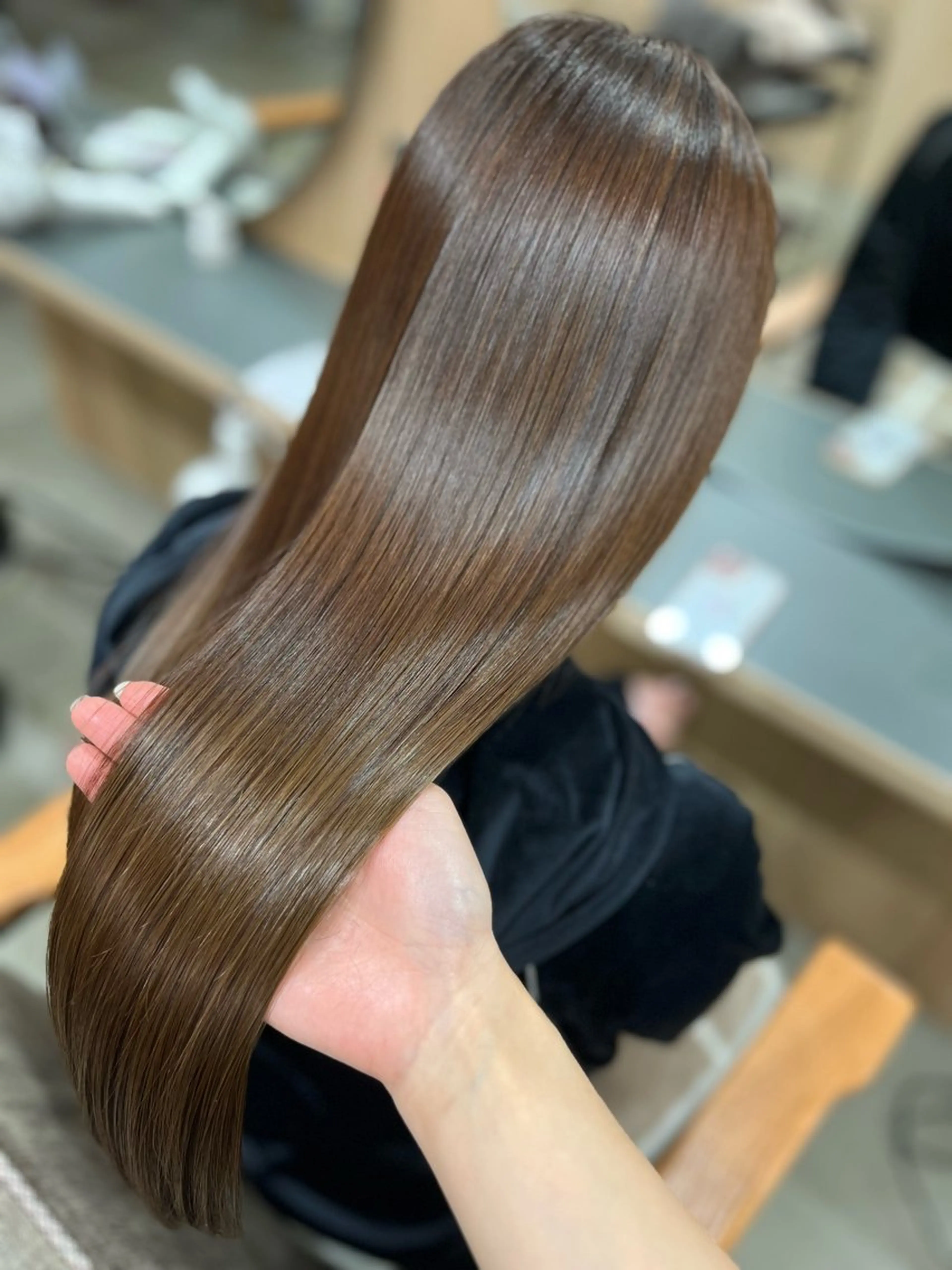 セミロング 髪質改善 トリートメント トリートメント 髪質改善/艶髪/透明 感カラー🫧ｼｽﾞｸのヘアスタイル