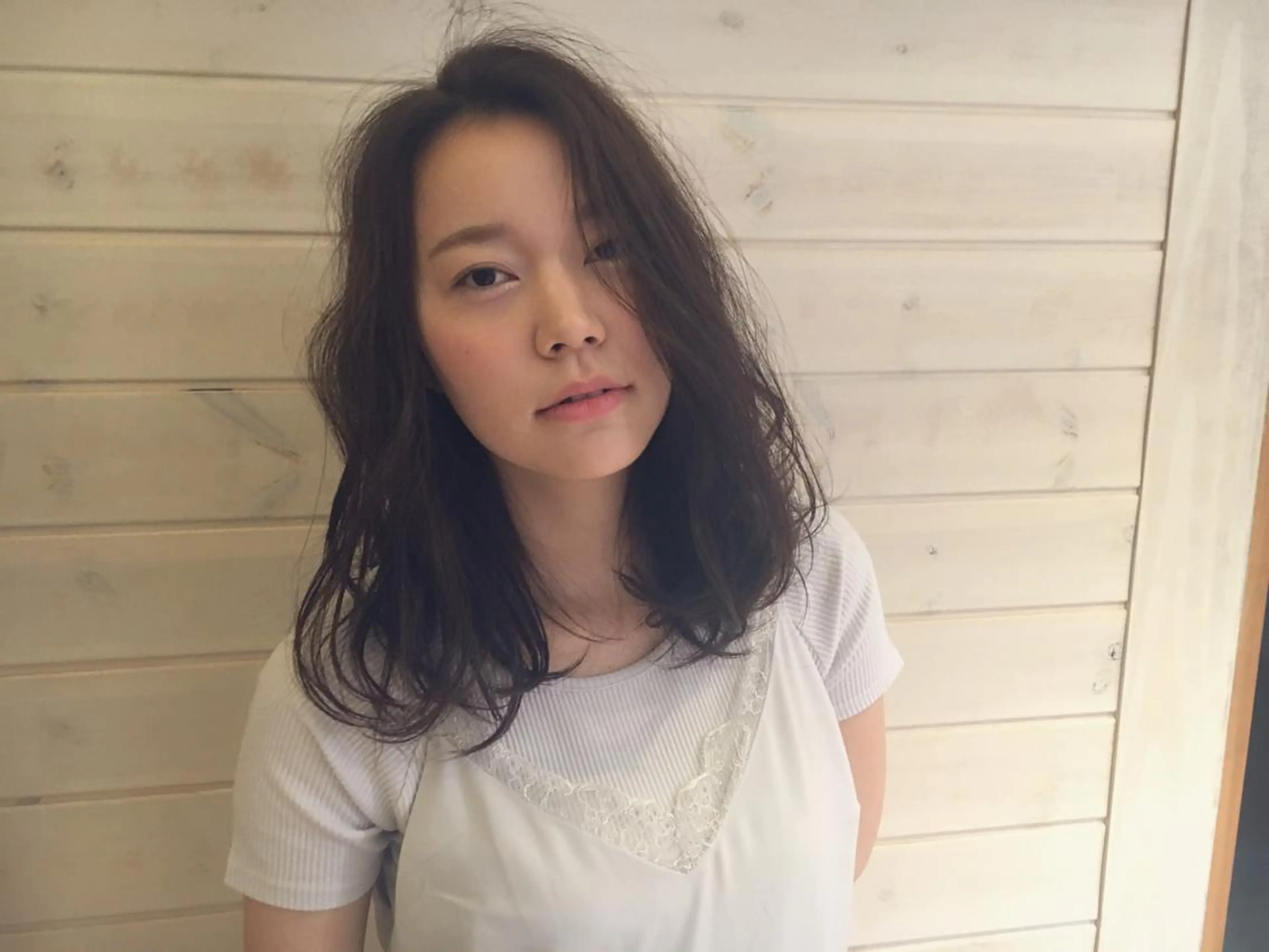 ミディアム セミロング ロング カラー 江原 彩華のヘアスタイル