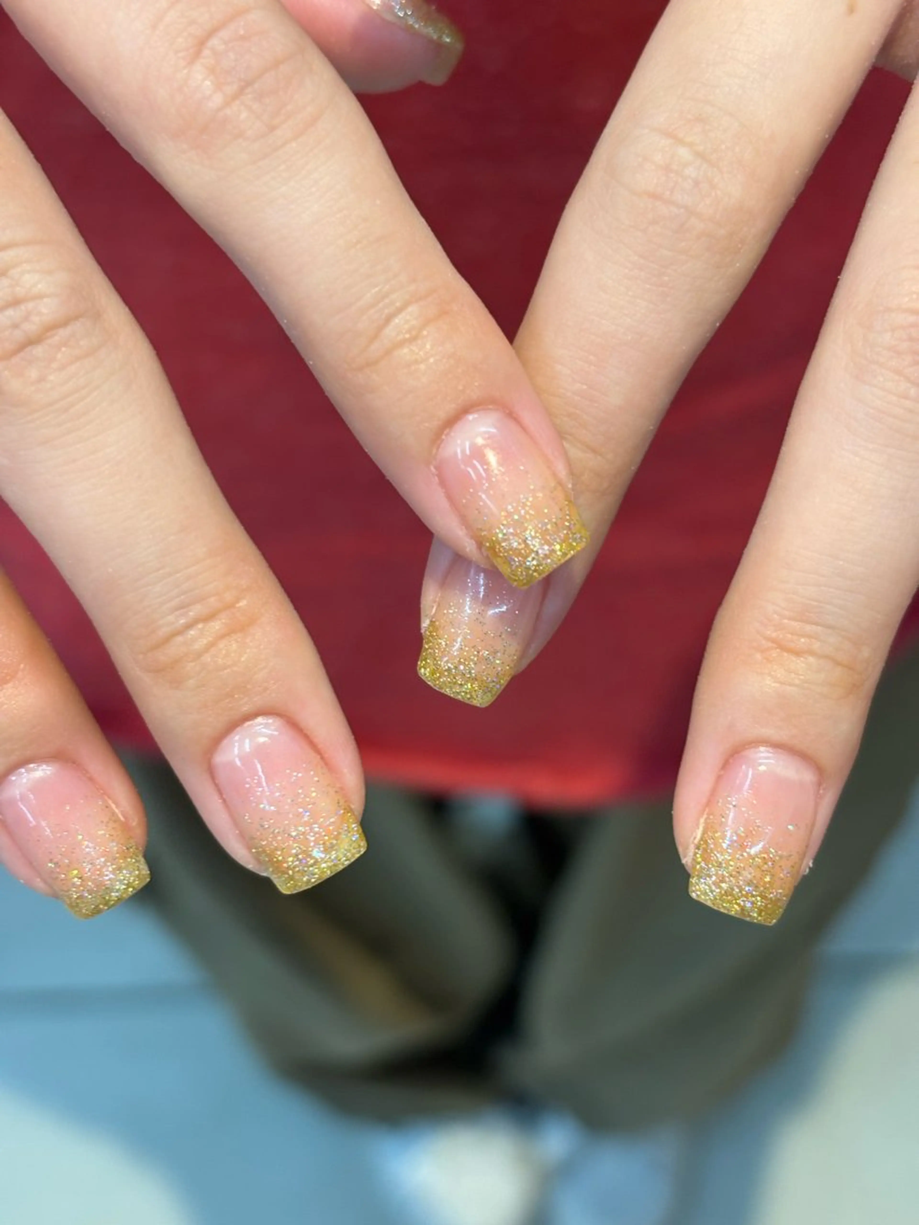 ネイル ゴールド キラキラネイル ラメ(グリッター) 黄色 deg° erikaのネイルデザイン