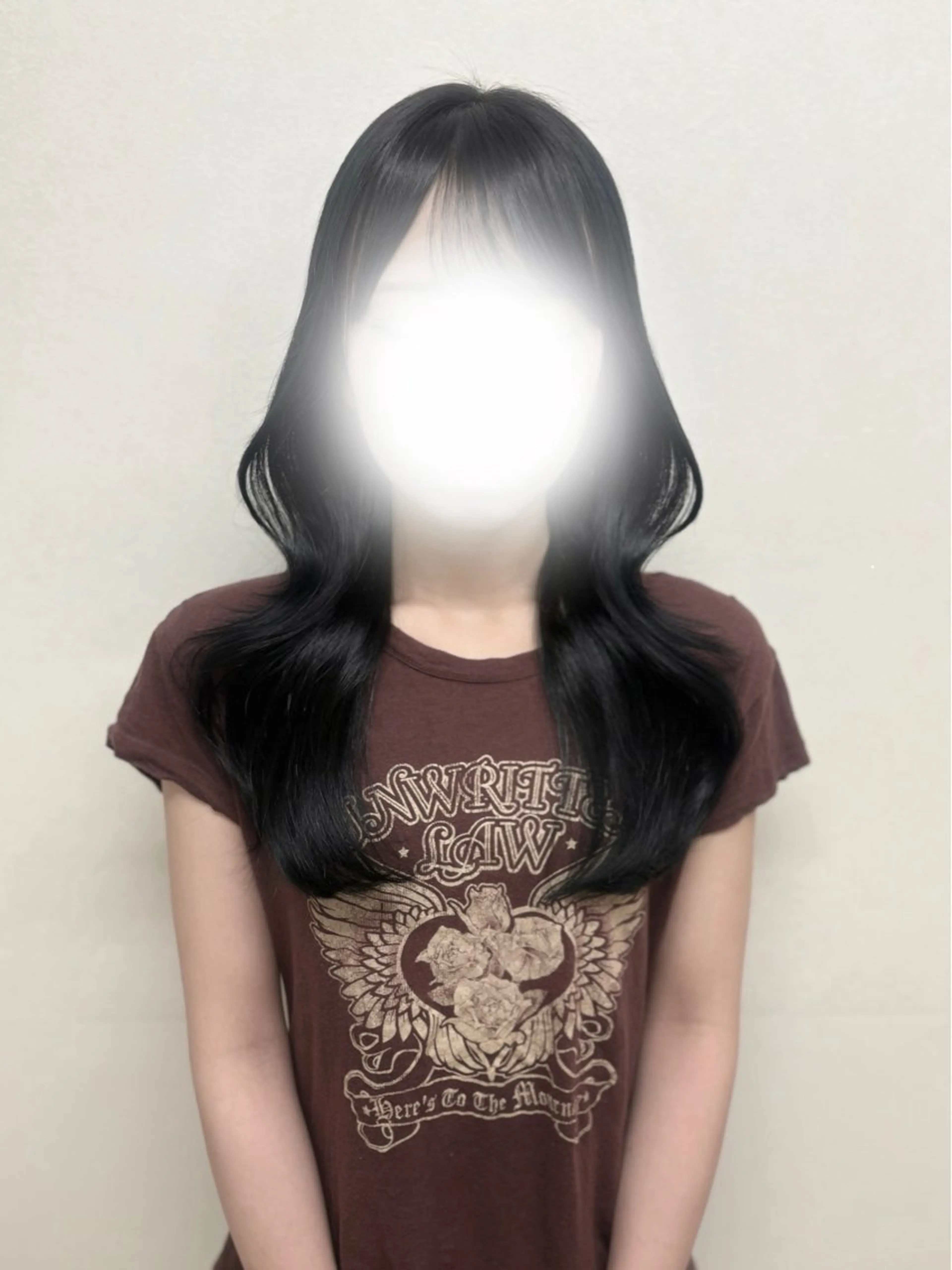 セミロング カラー 黒髪 トリートメント VEYY.nagoya所属・みゅう／韓国：網紅： トレンドヘアのヘアスタイル