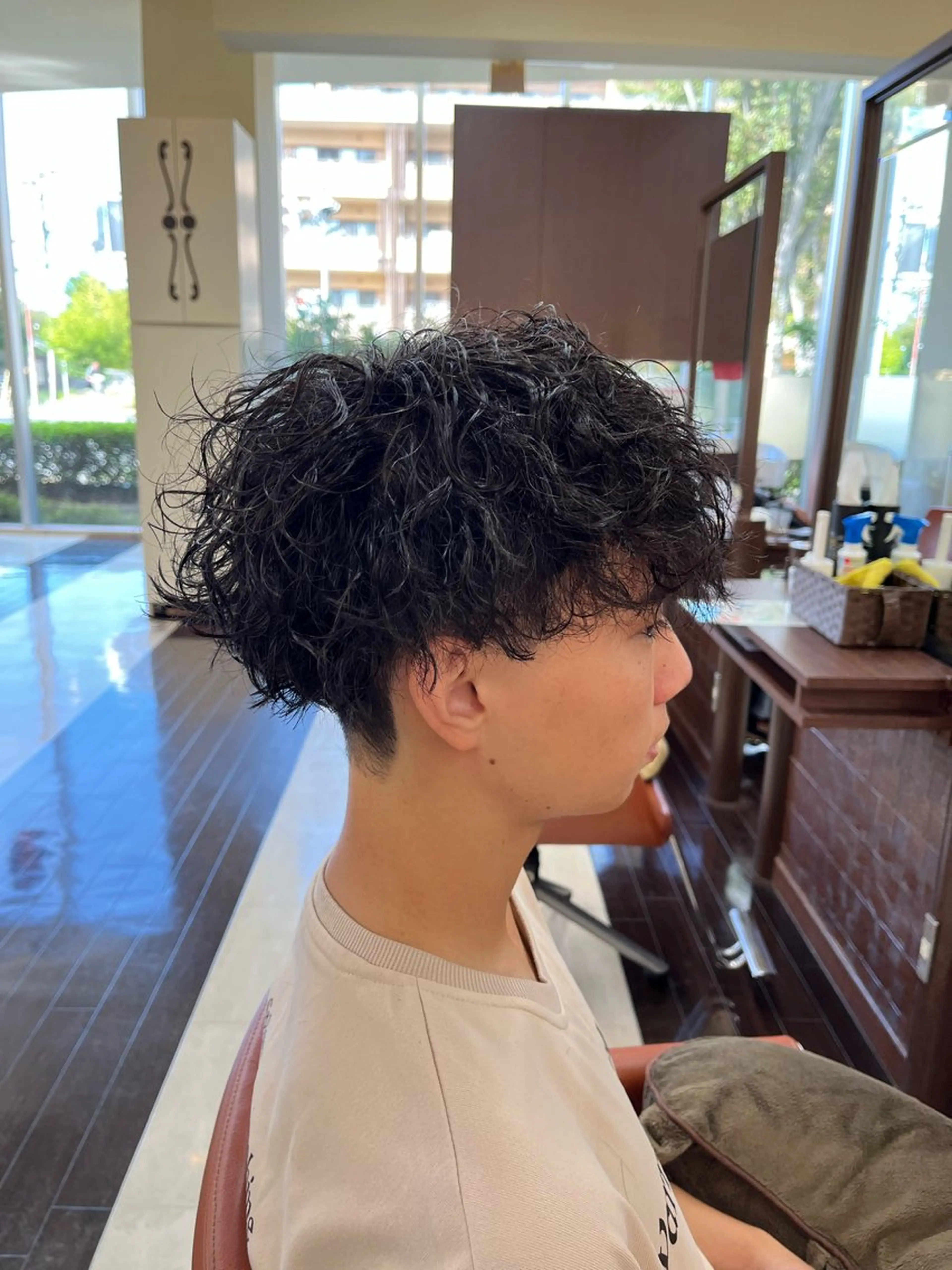 ショート パーマ メンズ マッシュ メンズパーマ ツイストスパイラルパーマ 刈り上げ スパイラルパーマ AROH  men's cut&men's perm 船橋店所属・🧊メンズ特化🧊 高木航希のヘアスタイル
