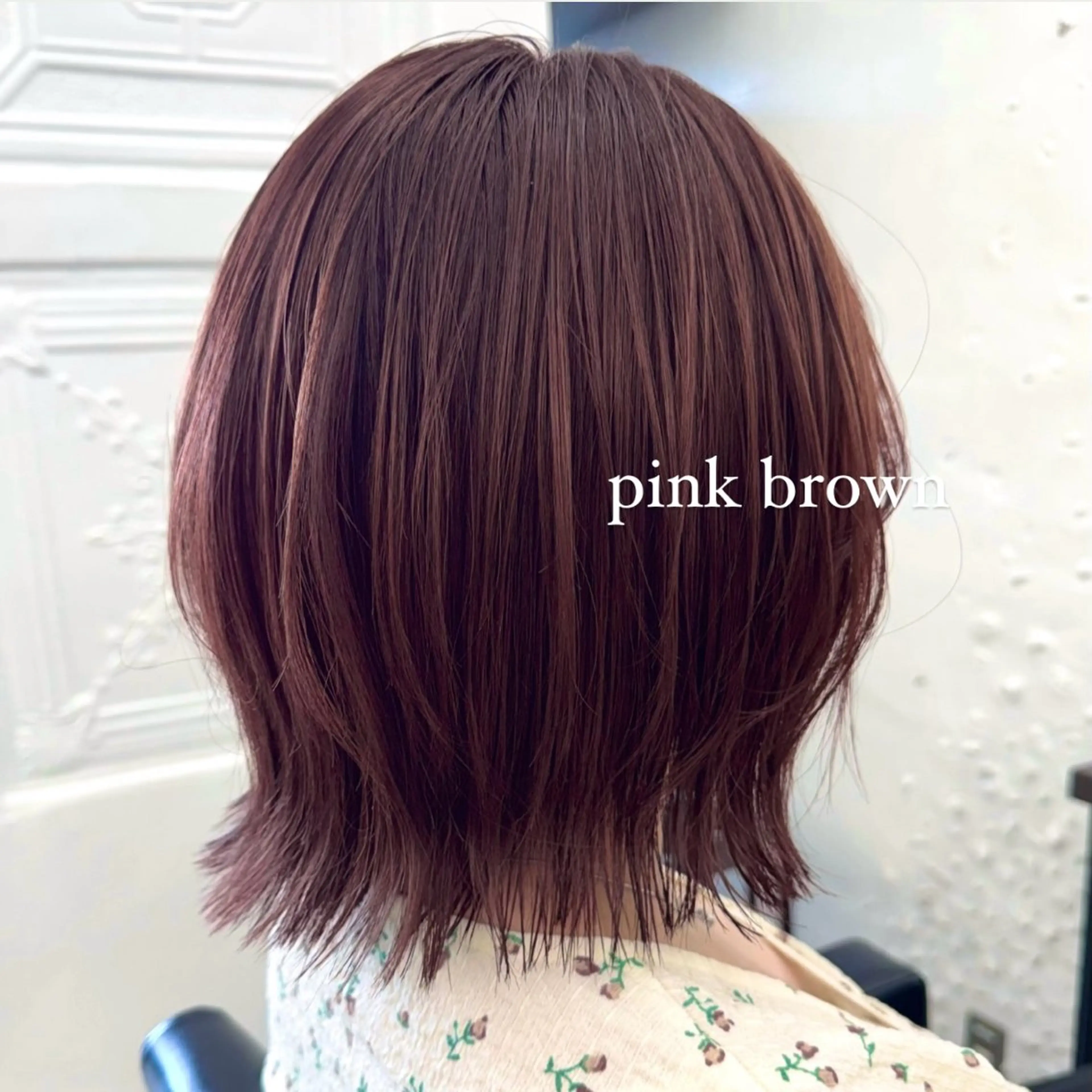 ショート カラー ヘアアレンジ ブリーチ ブラウンカラー ダブルカラー ブリーチなしカラー ピンクカラー ボブ/レイヤー/ 艶髪/HANA💗のヘアスタイル