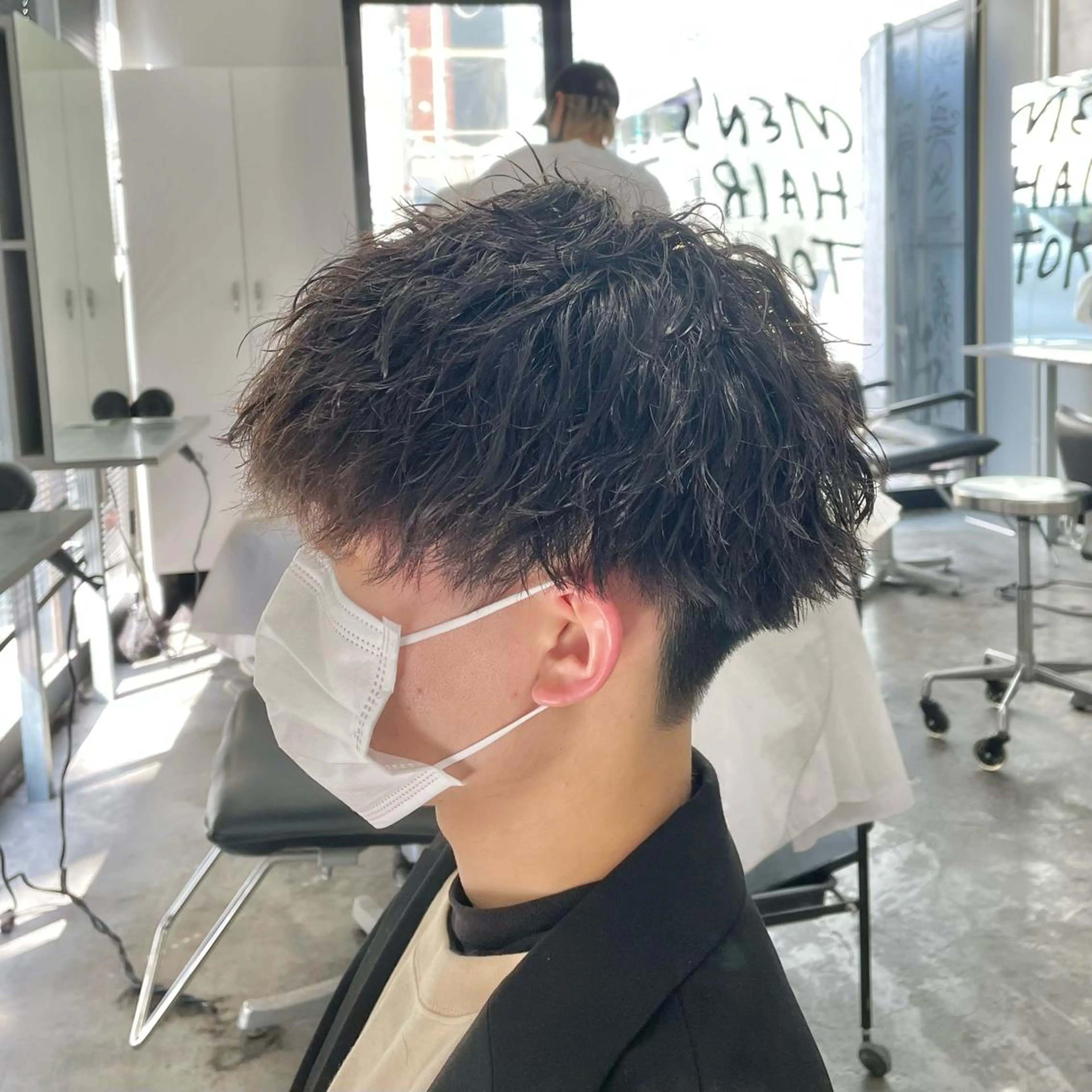 ショート パーマ メンズ マッシュ カット パーマ メンズ特化美容師/ 藤戸 椋のヘアスタイル