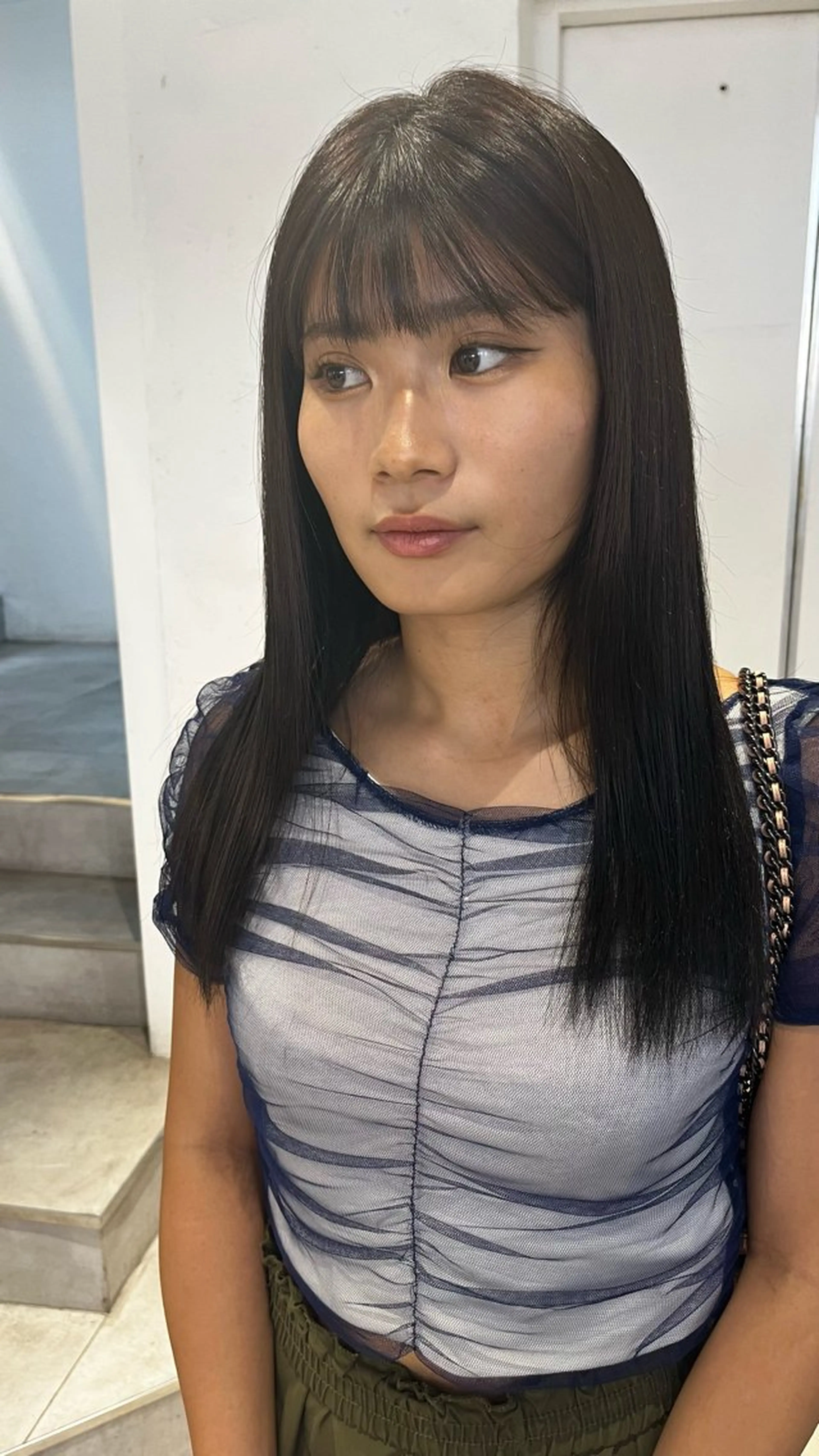 ロング カラー ヘアカラー トリートメント メンズパーマ/ メッシュ📍ﾕﾘのヘアスタイル