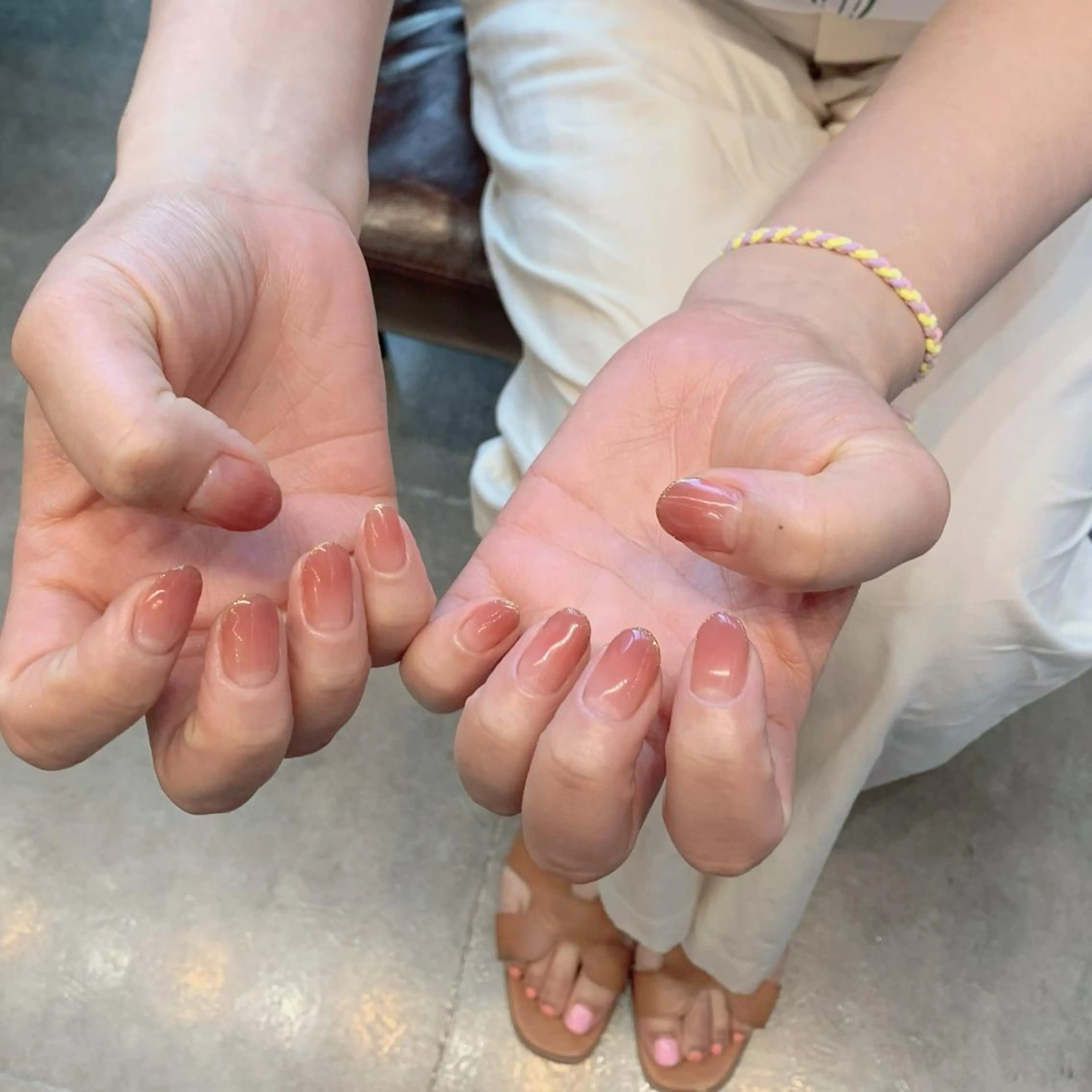 ネイル フレンチネイル ラメ(グリッター) YUKIMO🍎名駅 /ニュアンスのネイルデザイン