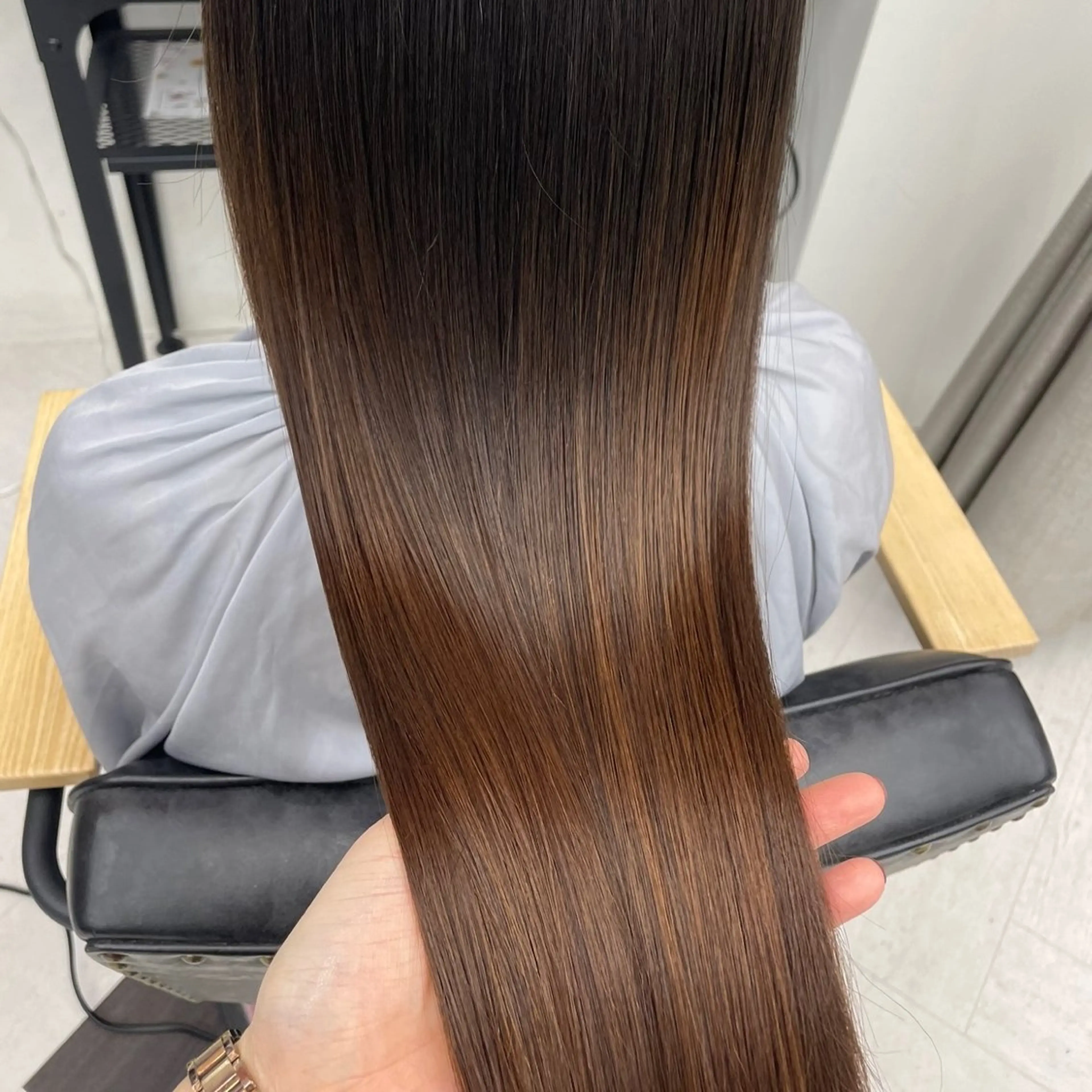 ロング カラー パーマ ヘアアレンジ メンズ 髪質改善 トリートメント 酸性ストレート ストレートパーマ mona/ ストレートスタイル✨のヘアスタイル