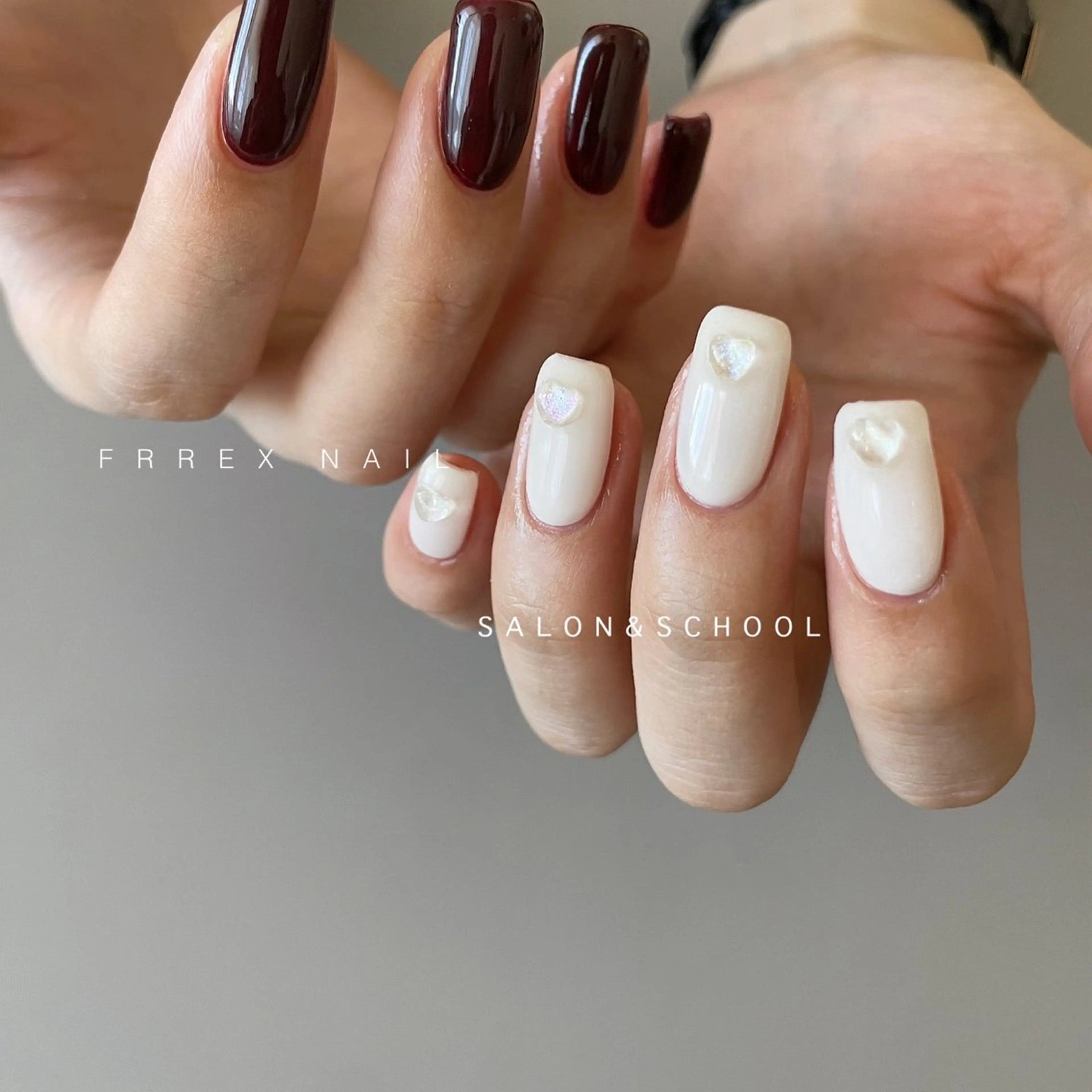 ネイル バレンタイン ハンドネイル フットネイル Freex nail所属・freex nail /ニュアンス/個性派のネイルデザイン