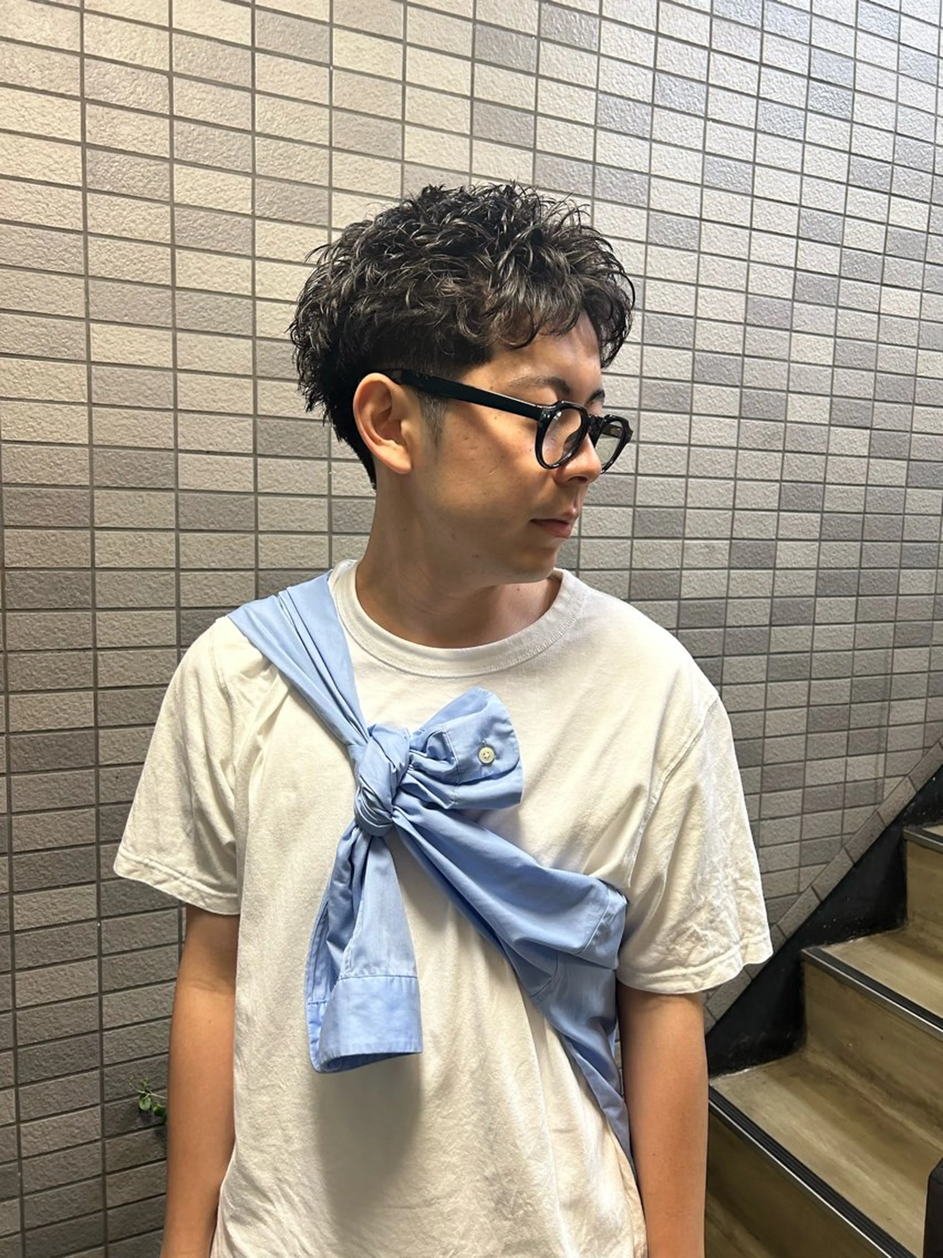 ショート パーマ メンズ メンズブリーチ メンズハイライト メンズインナーカラー メンズパーマ プードルパーマ カット パーマ トリートメント charme所属・💈メンズカット ✂︎伊藤大輝💈のヘアスタイル