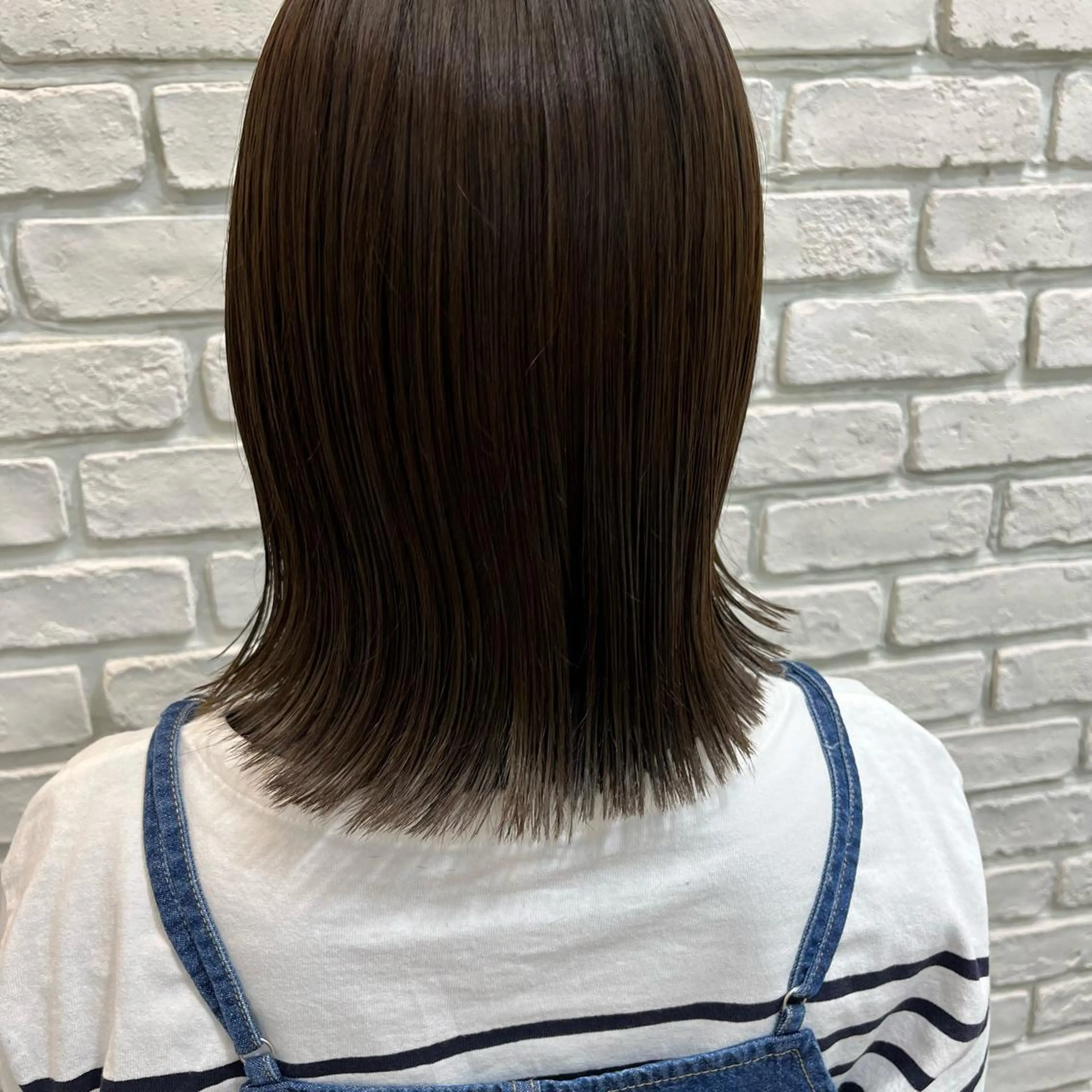 ミディアム カラー 切りっぱなしボブ ベージュカラー ボブ トリートメント カット ヘアカラー トリートメント SOYON 🤍CHIZU🤍.のヘアスタイル