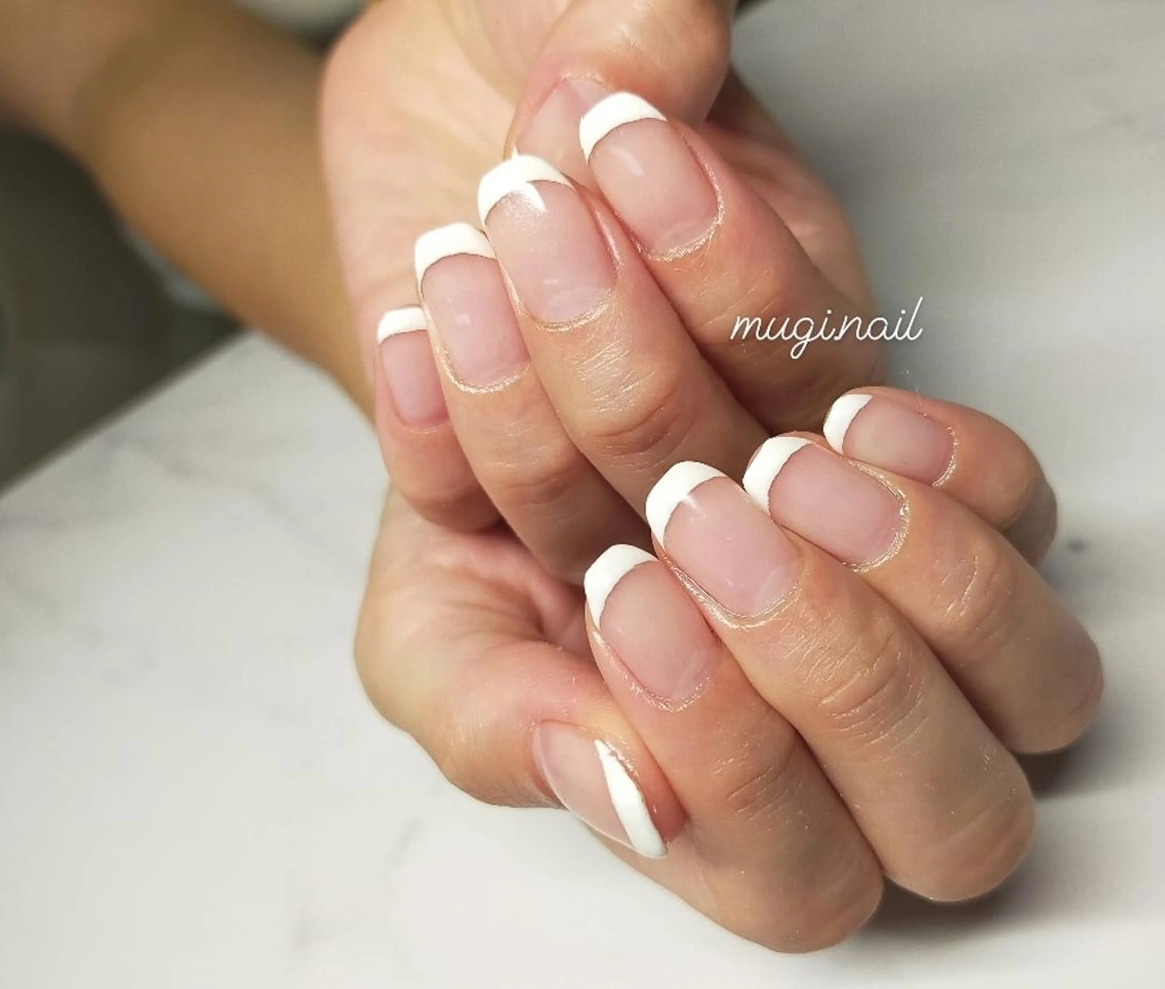 ネイル フレンチネイル ハンドネイル Lulu nail salon 南堀江店所属・西村 あやかのネイルデザイン