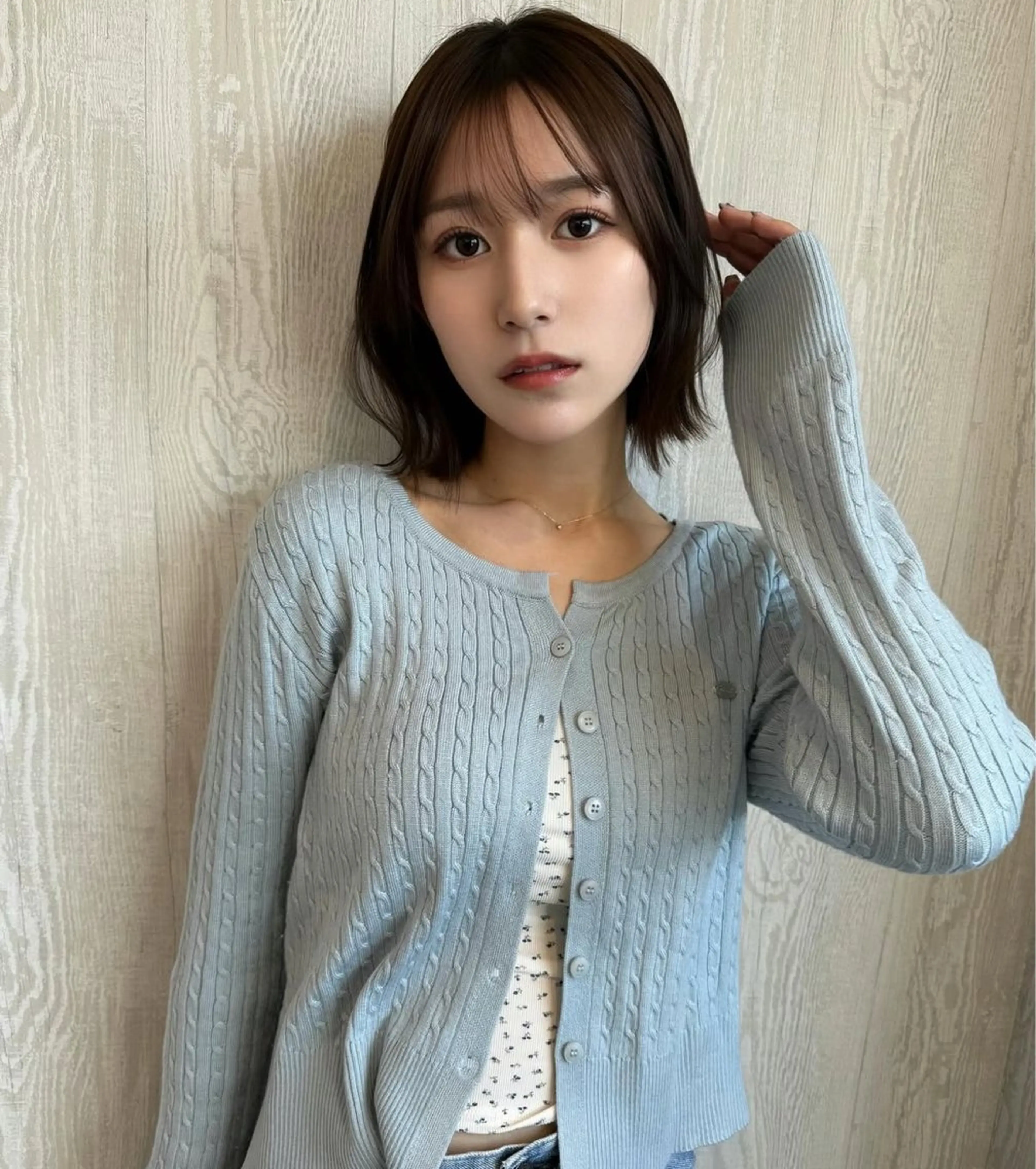 ミディアム カラー ボブ 顔まわりレイヤー 顔周りカット レイヤーカット カット ヘアカラー トリートメント 河合秀明/ショート /ボブ/レイヤーのヘアスタイル