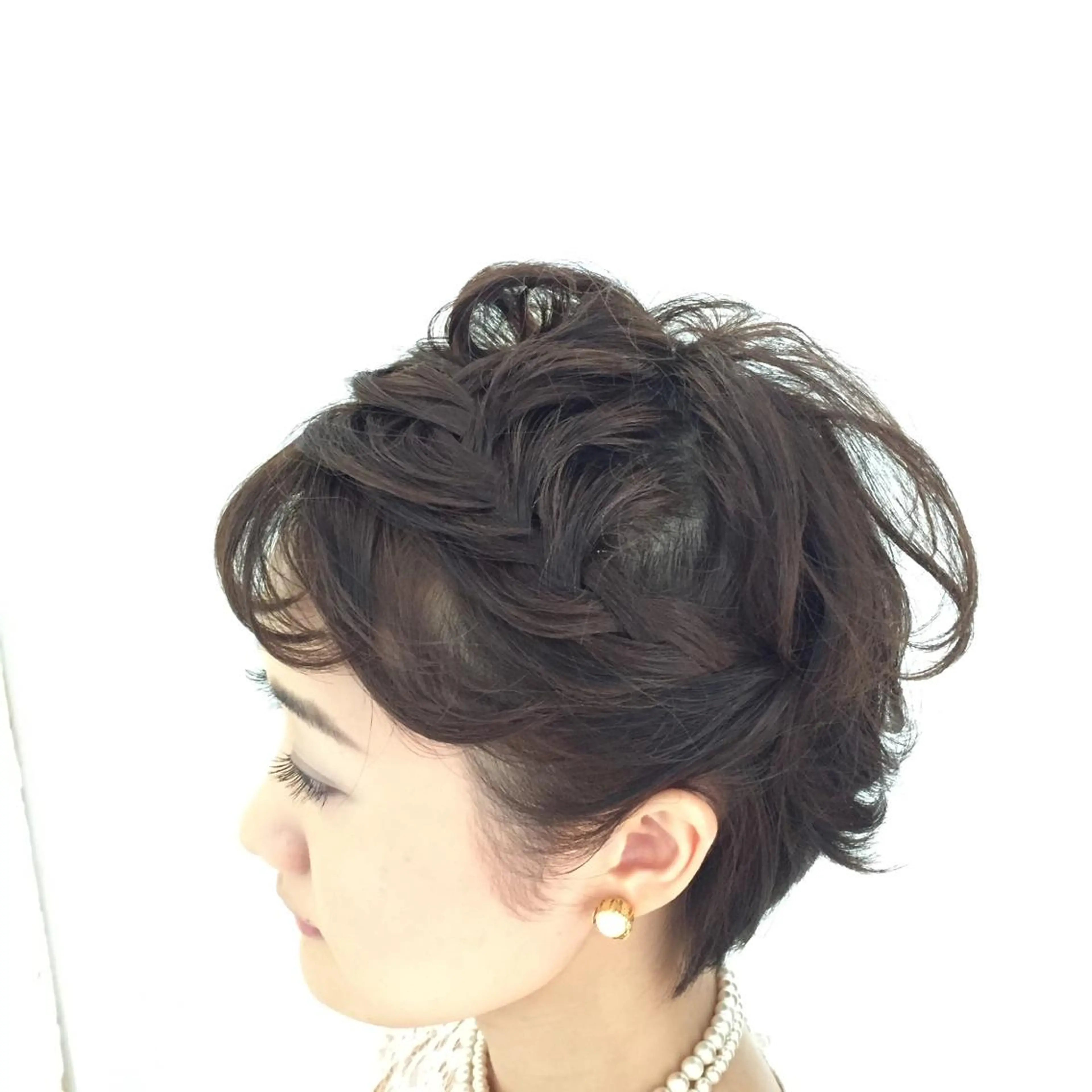 ショート ヘアアレンジ ショートヘア eyelush color world庄内駅前所属・シールエクステ／豊中 吉田孝司のヘアスタイル