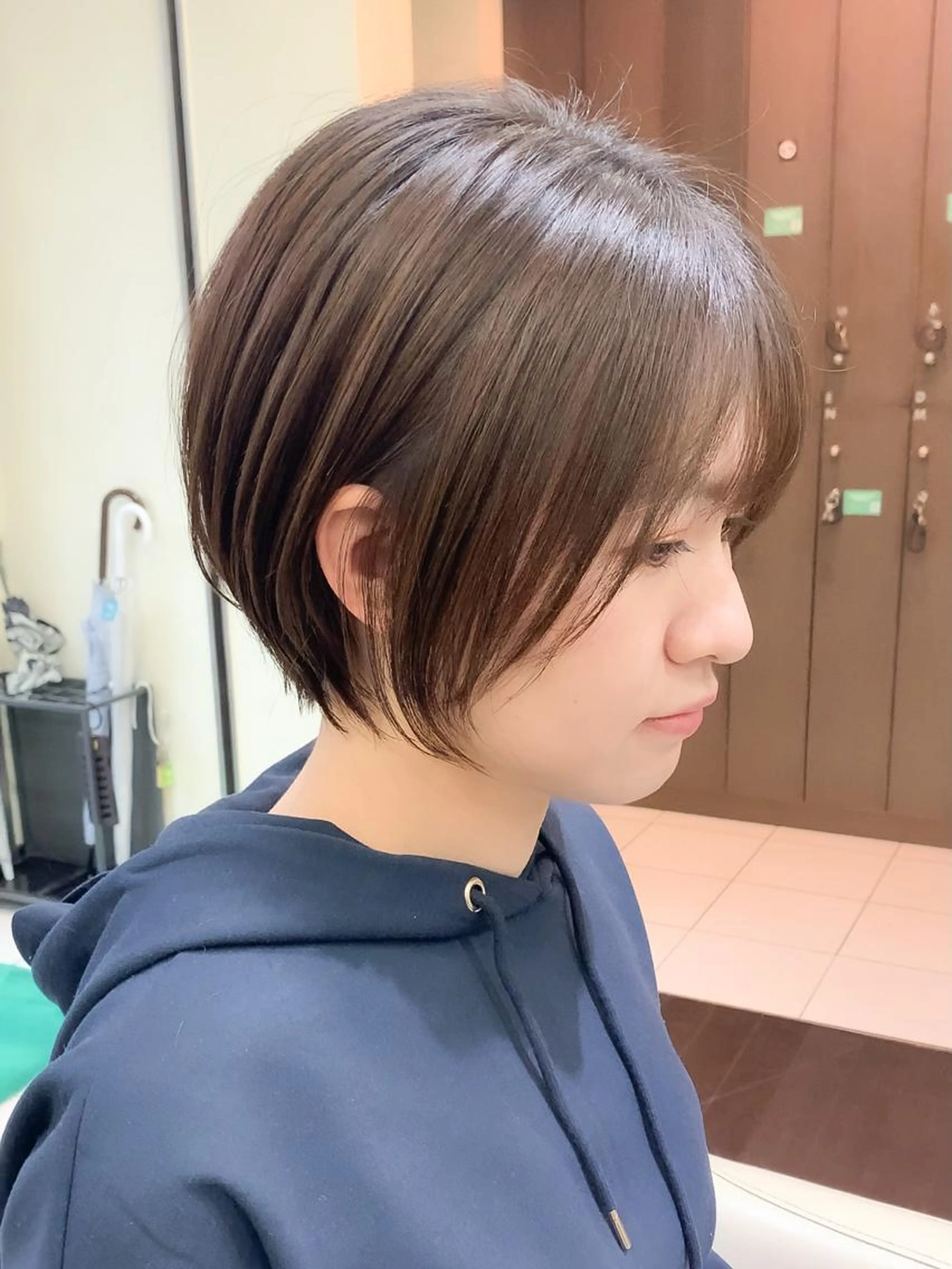 【💎シンプル💎】小顔ショートカット+透明感カラー　✂︎整形級に小顔にしますの写真