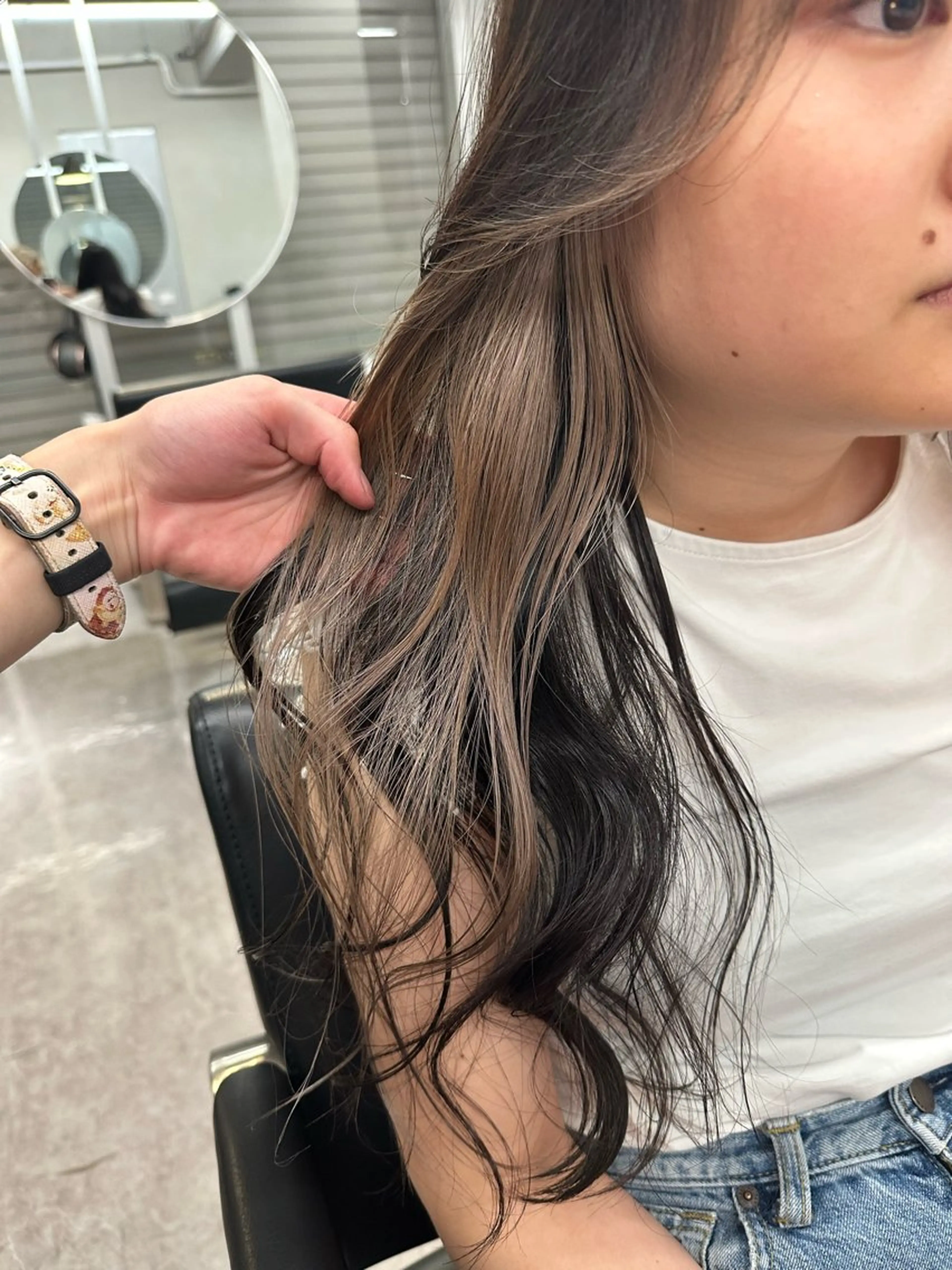 ロング カラー ブリーチ 透明感カラー 韓国風カラー 韓国風ヘア ✨武内凌太✨ 複雑履歴/ムラ修正のヘアスタイル