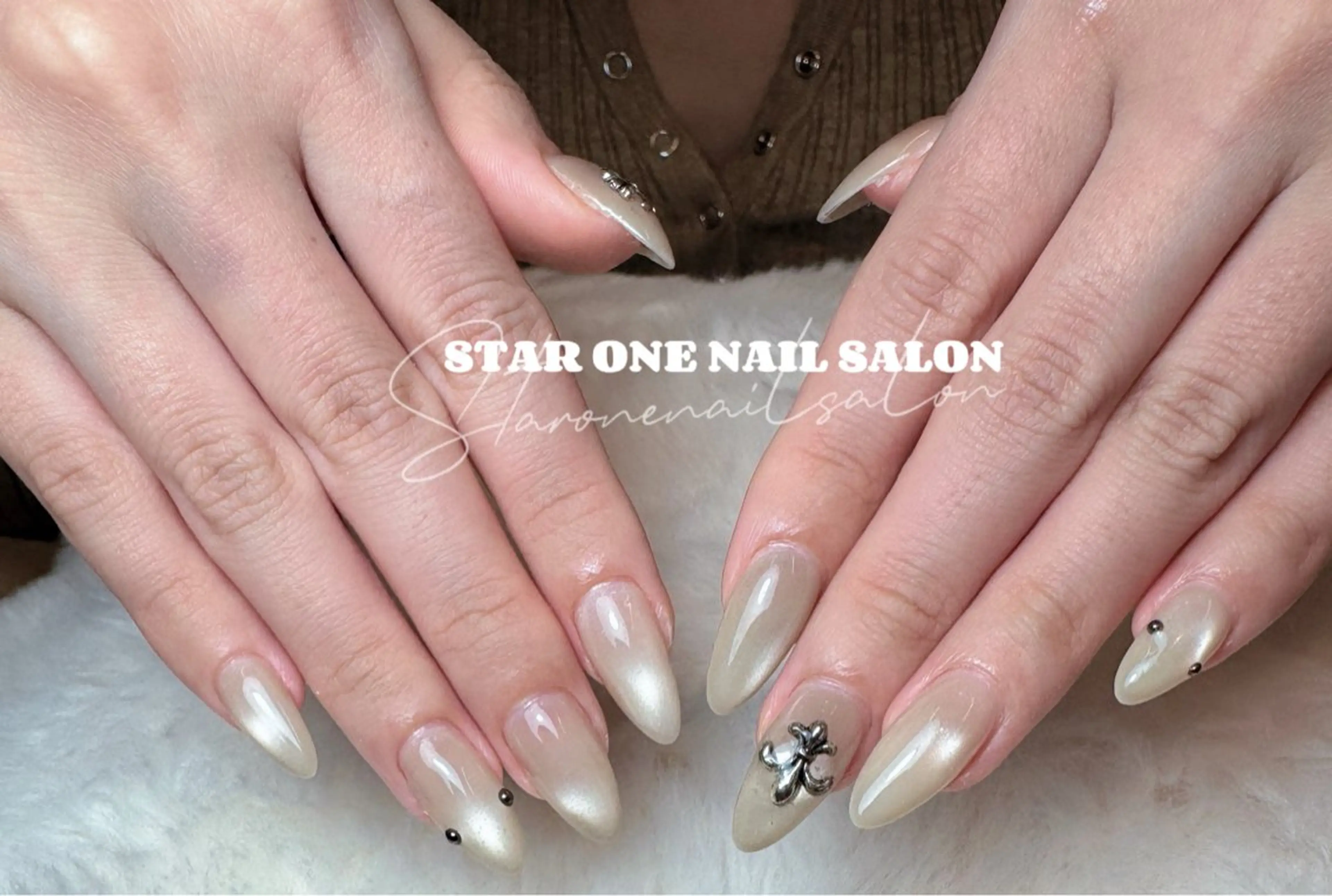 ネイル ハンドネイル 星 あみのネイルデザイン