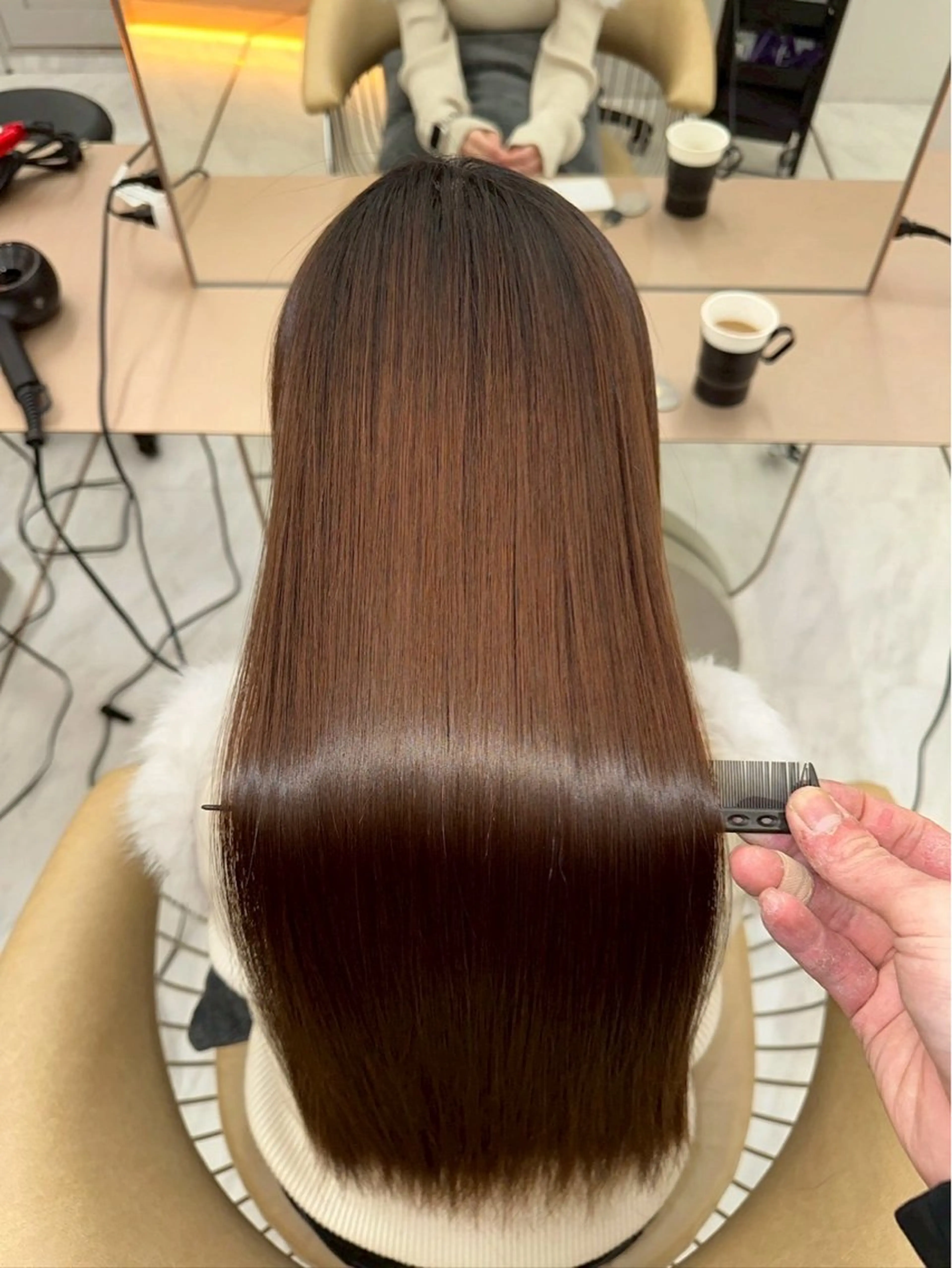 ロング 顔周り/前髪/ 髪質改善/おばかんのヘアスタイル