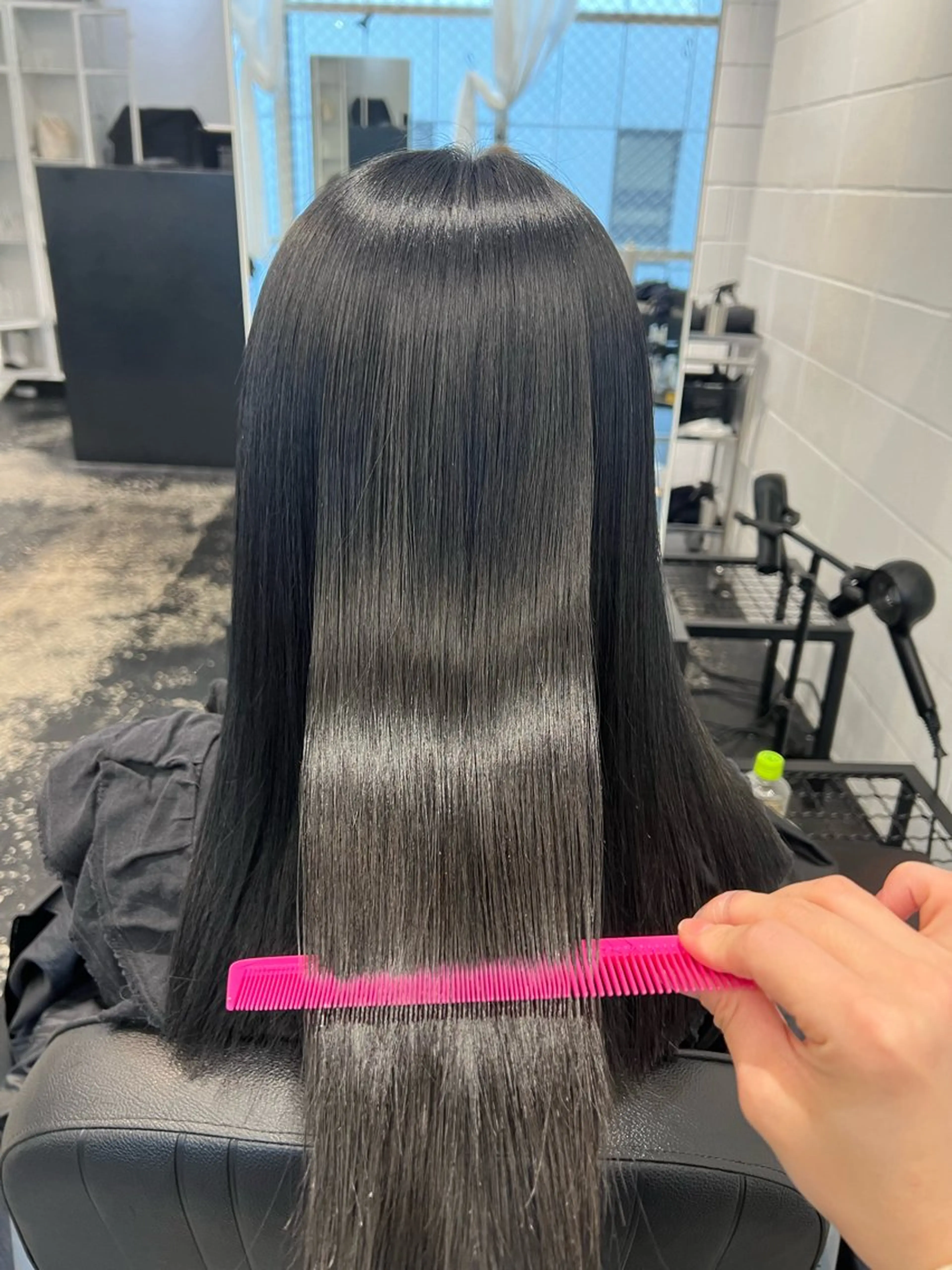 セミロング カラー 黒髪 ブルーカラー ブルーブラック HARU//原宿🤍 リピート率NO.1のヘアスタイル