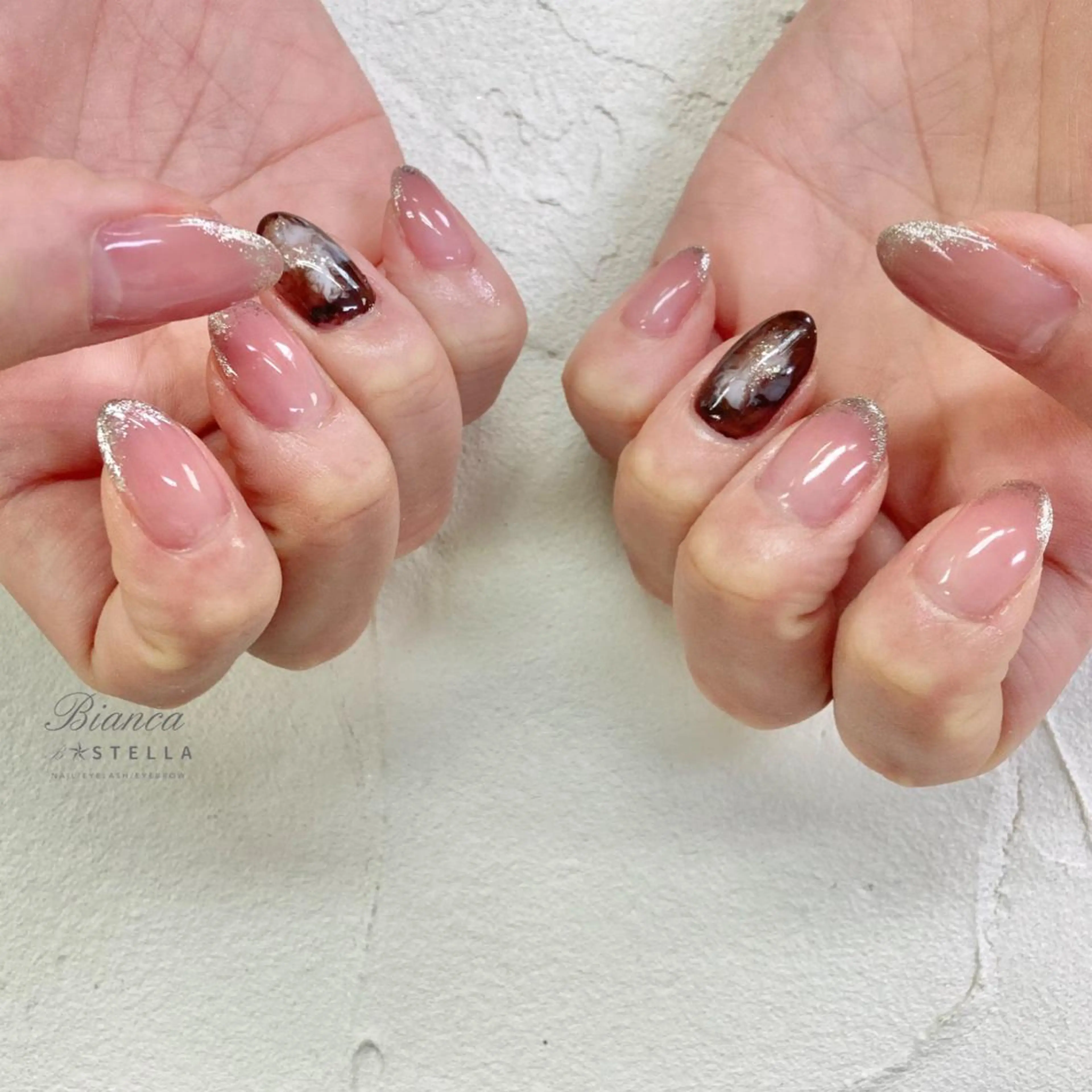 ネイル ラメ(グリッター) Mojyam nail所属・松本 実咲のネイルデザイン