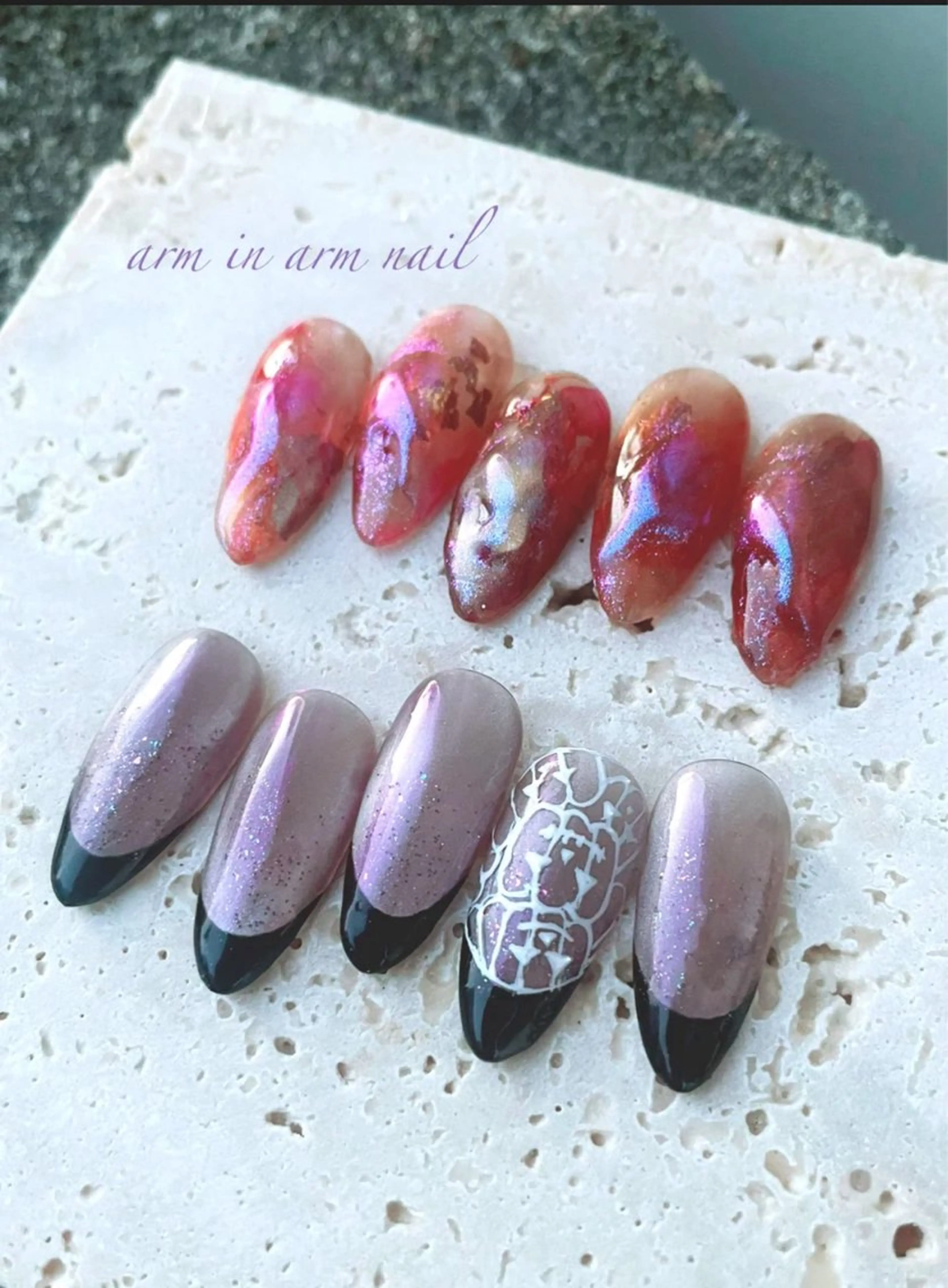 ネイル arm in arm ︎✿Yamamotoのマツエク・マツパデザイン