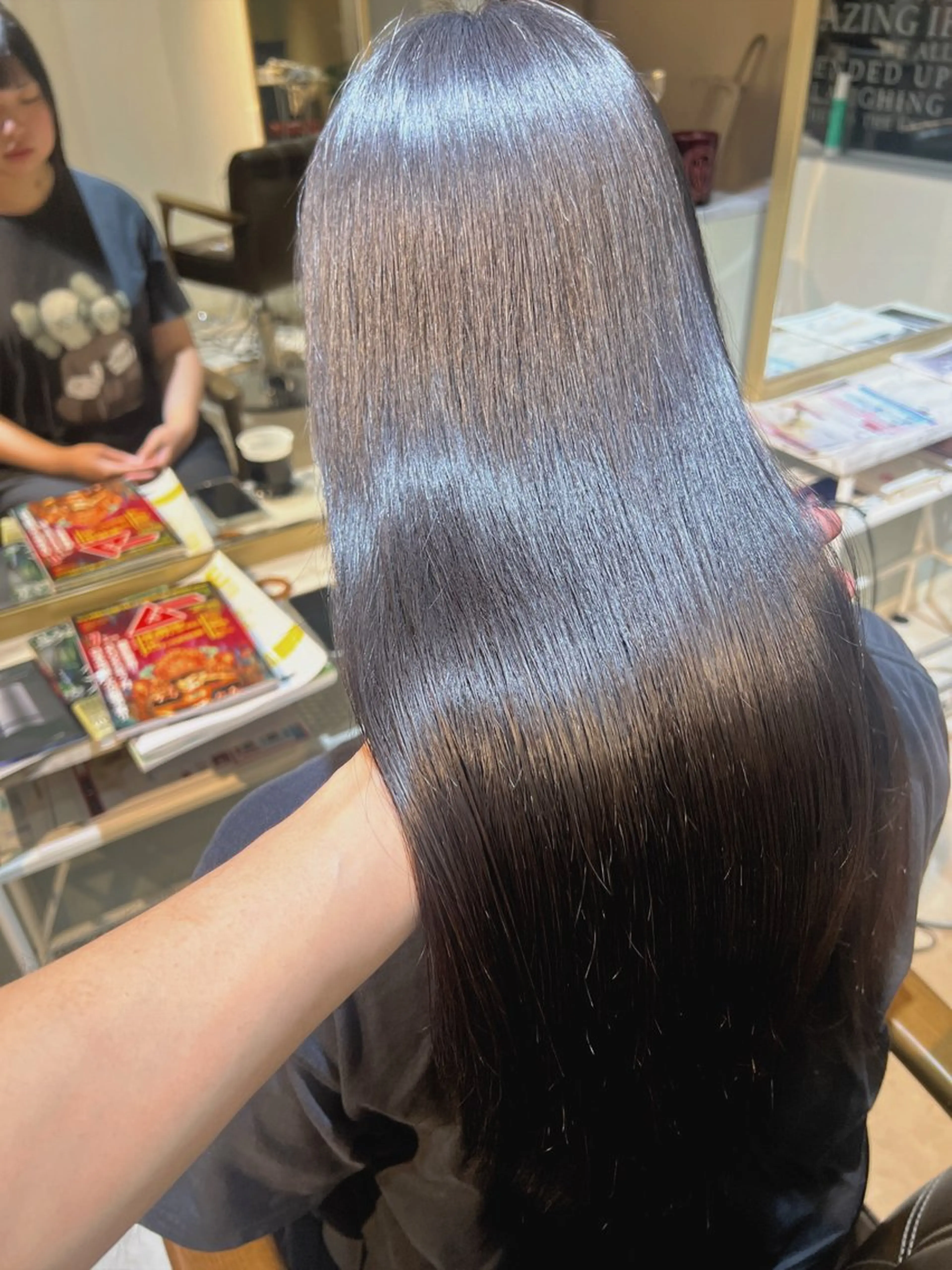 ロング 縮毛矯正 トリートメント 酸性ストレート カット 縮毛矯正 Mirror'所属・ショート/韓国ヘア 押本恵一のヘアスタイル