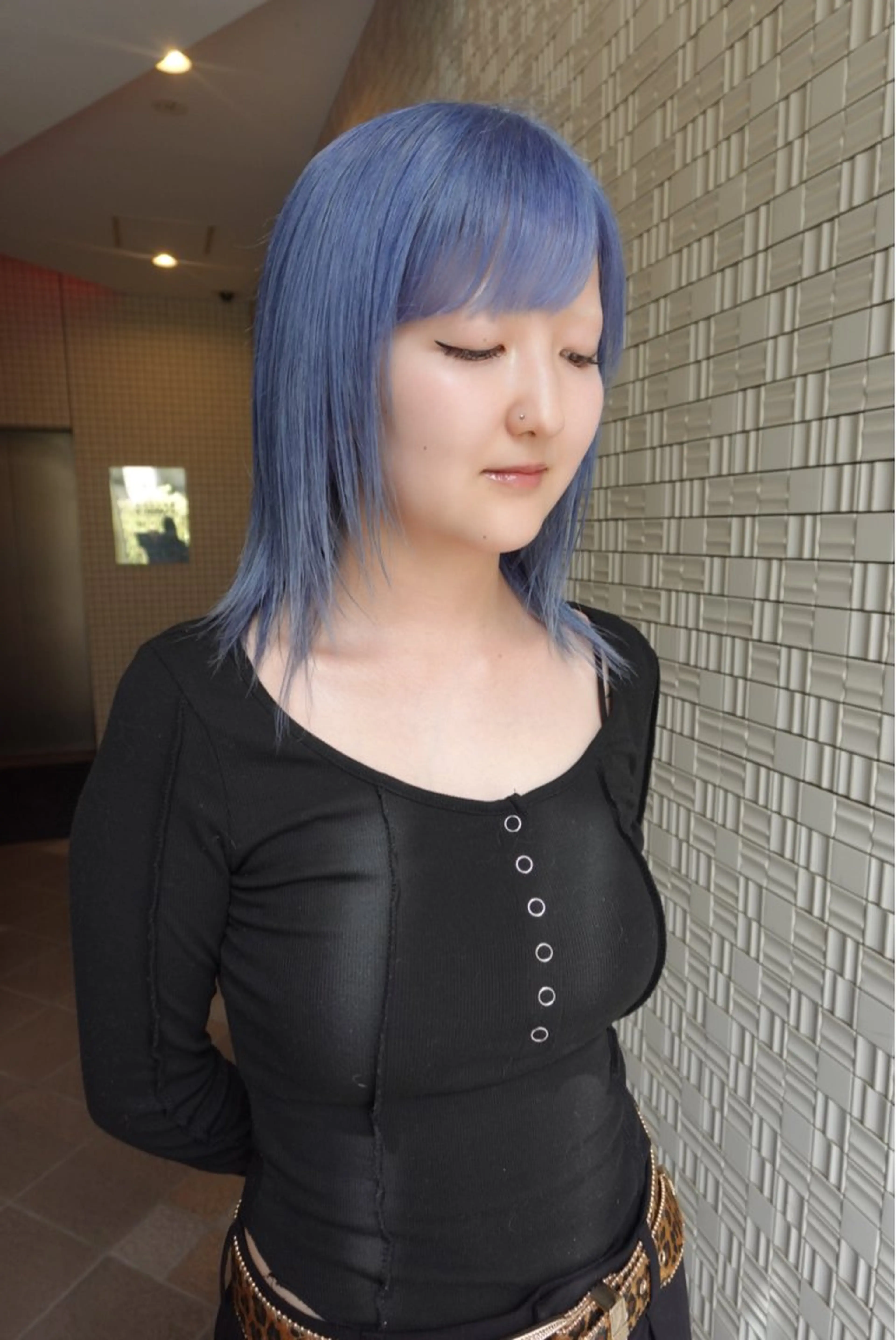 セミロング ヘアカラー トリートメント ✨ブリーチ/顔周り レイヤー¦YUKA✨のヘアスタイル