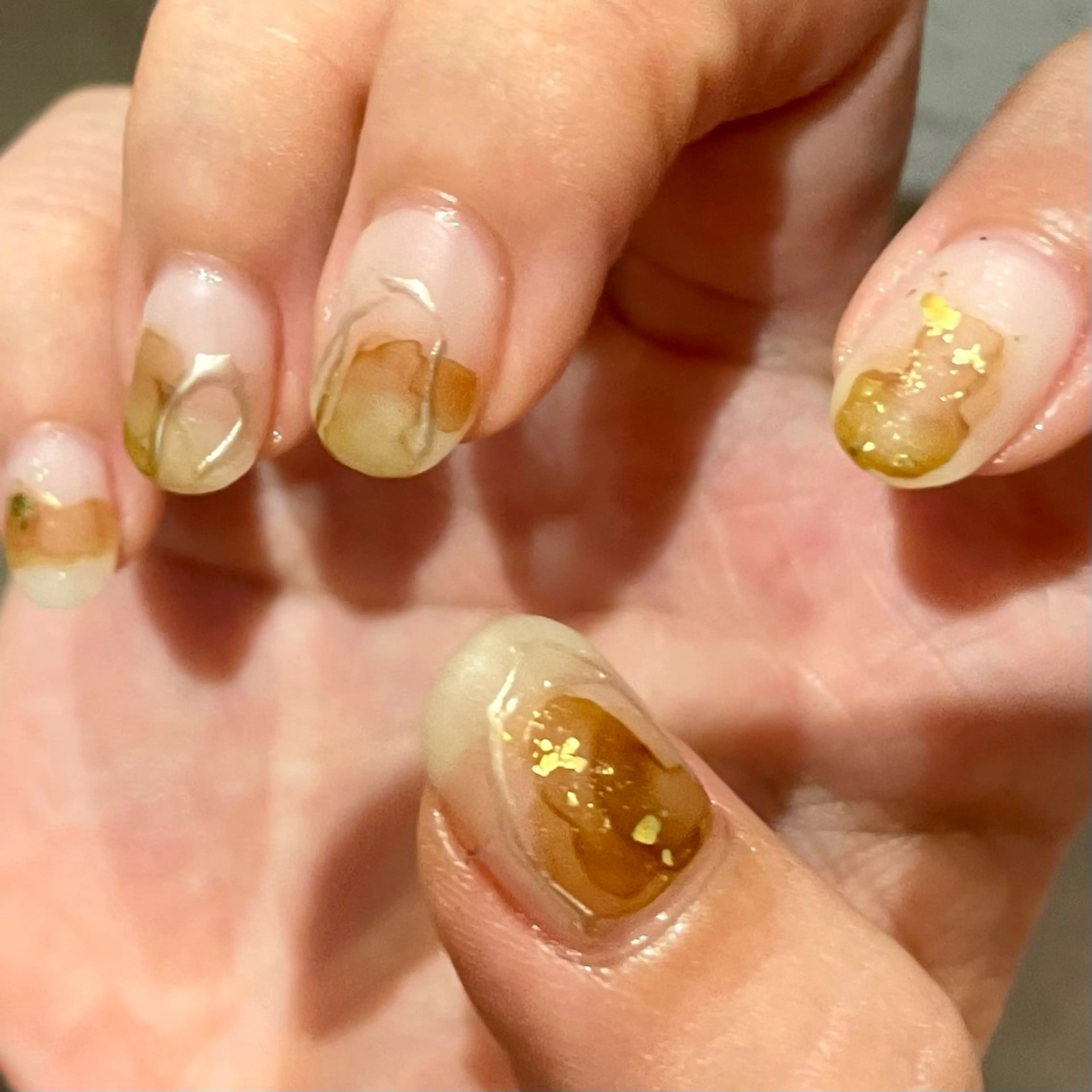 ネイル べっ甲ネイル フラワーネイル フレンチネイル ジェルネイル マットネイル Seemly 千田町店所属・フラワーパラジェル 🌸シームリーエミのネイルデザイン