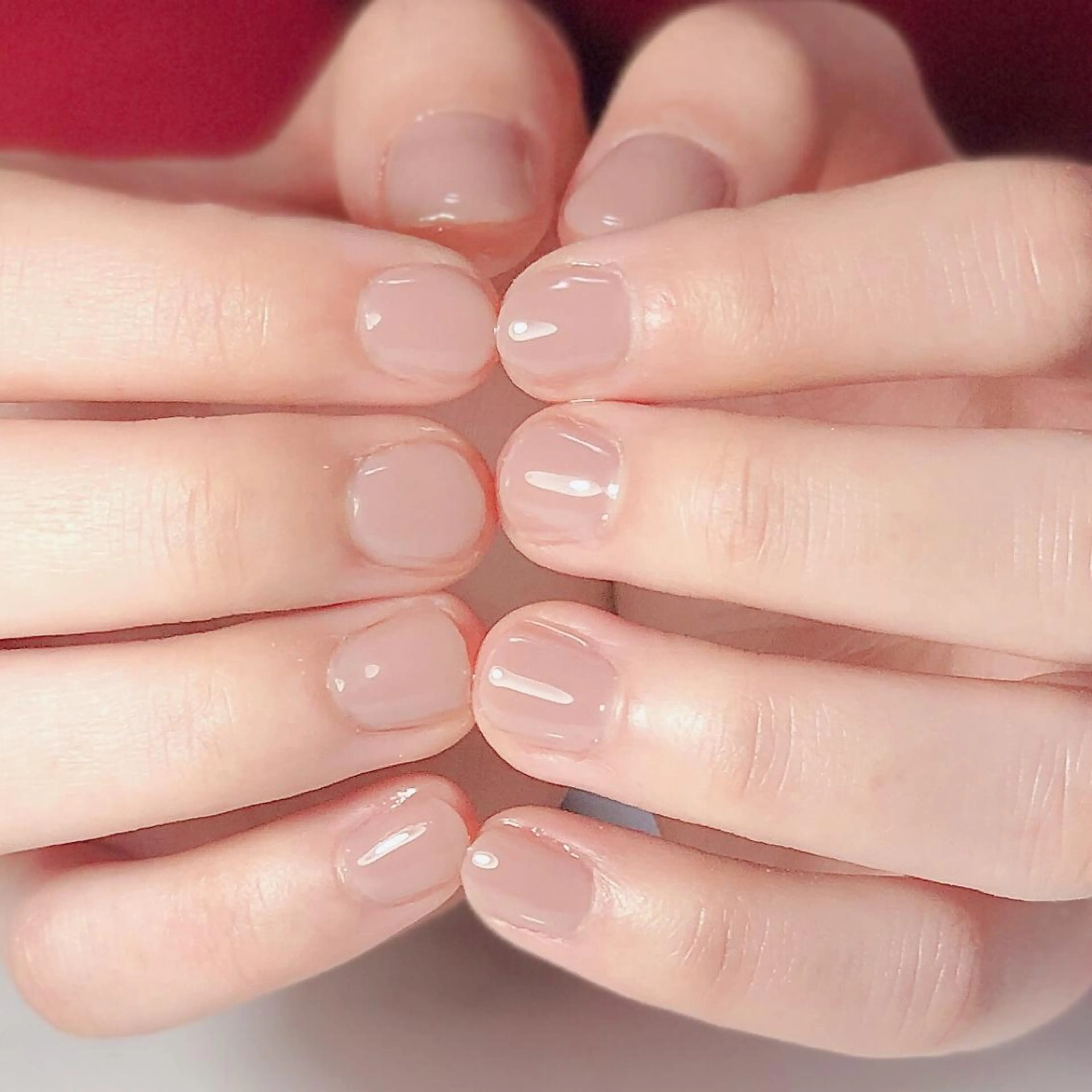 ネイル ジェルネイル オフィスネイル ワンカラーネイル ショートネイル 辻野 和枝のネイルデザイン