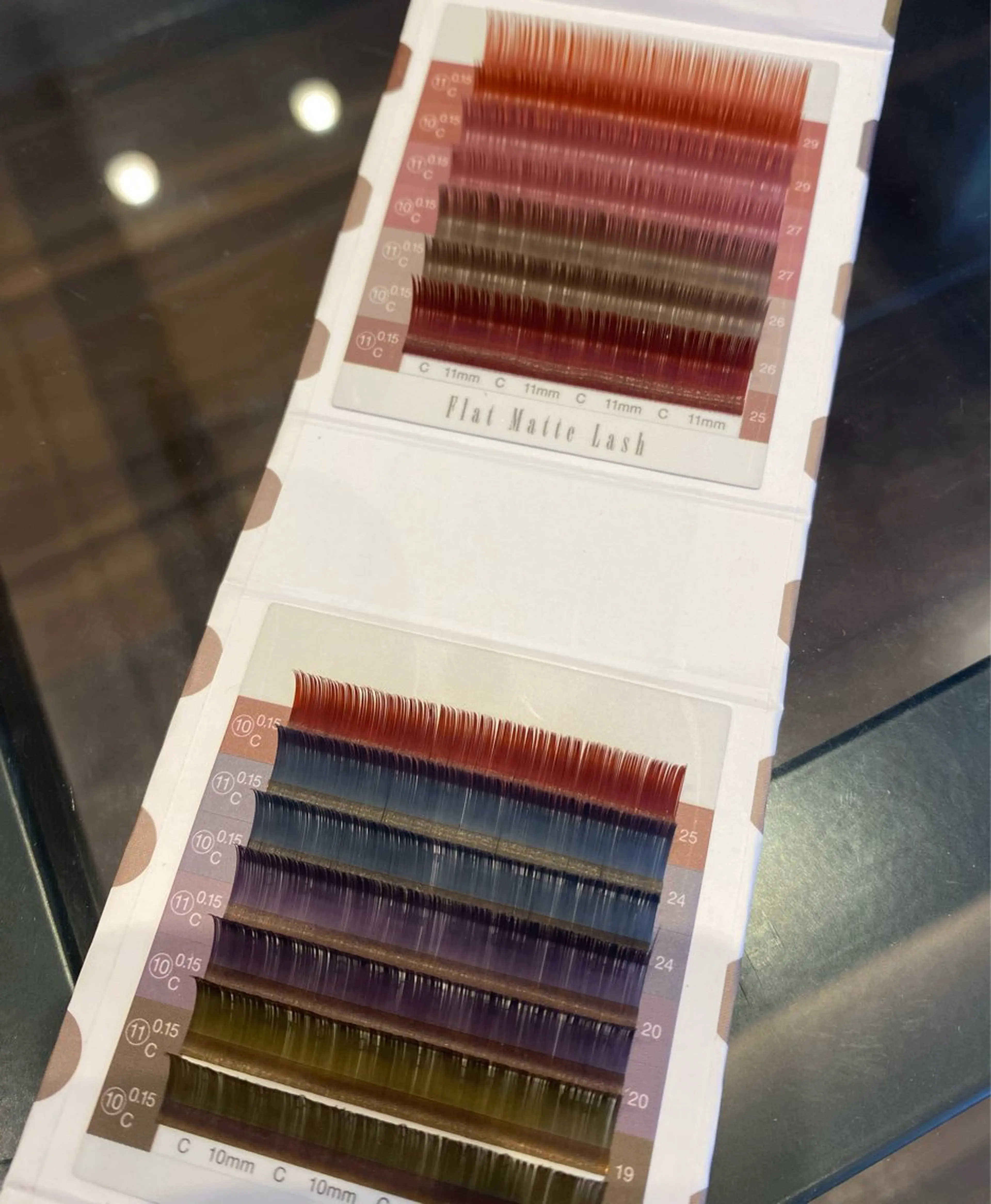 マツエク・マツパ カラーマツエク フラットラッシュ まつ毛・眉毛専門店coco.所属・荒谷 美佐子のマツエク・マツパデザイン