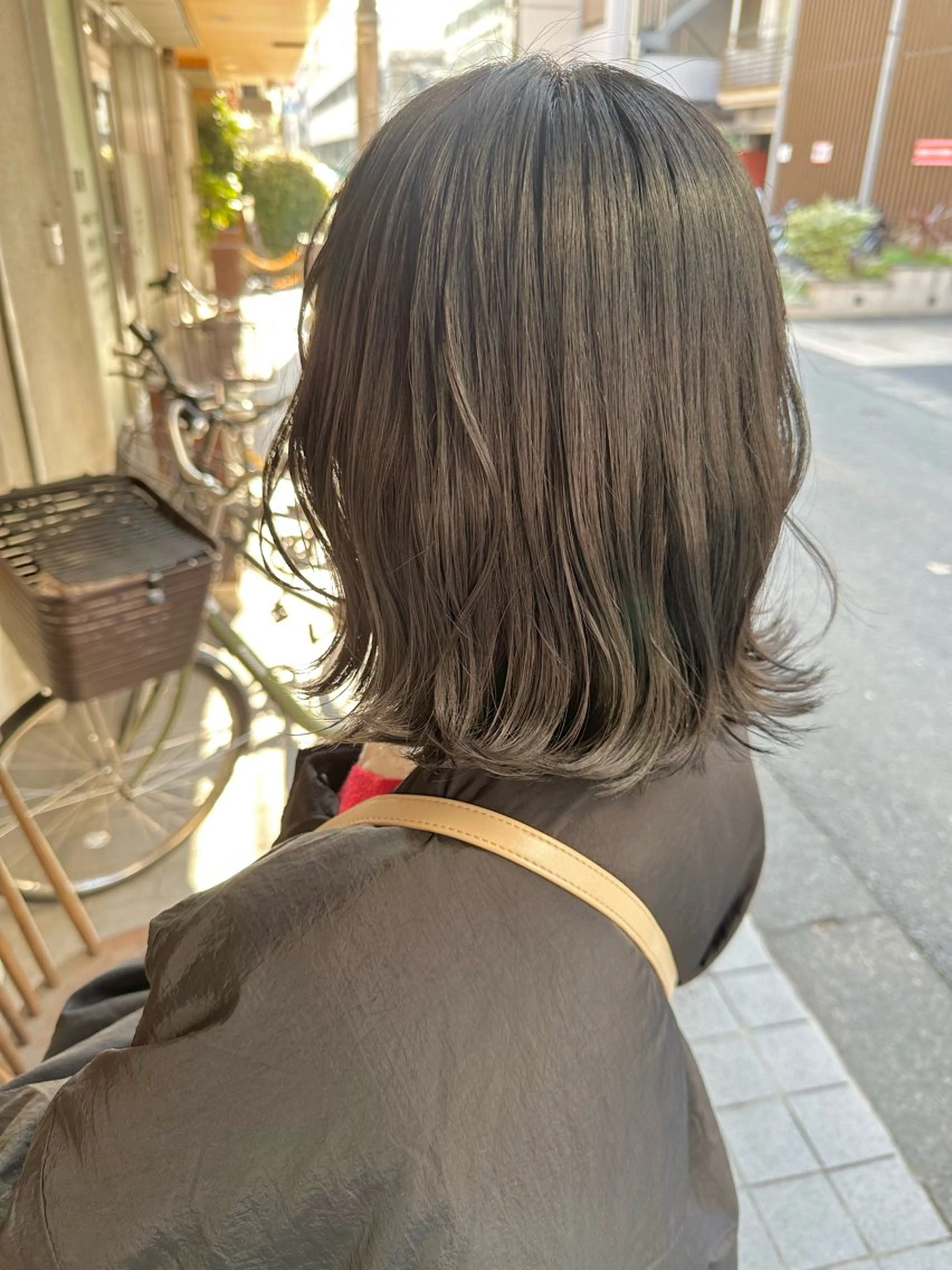 ミディアム カラー カット ヘアカラー トリートメント 透明感カラー/ボブ /佐藤伶のヘアスタイル