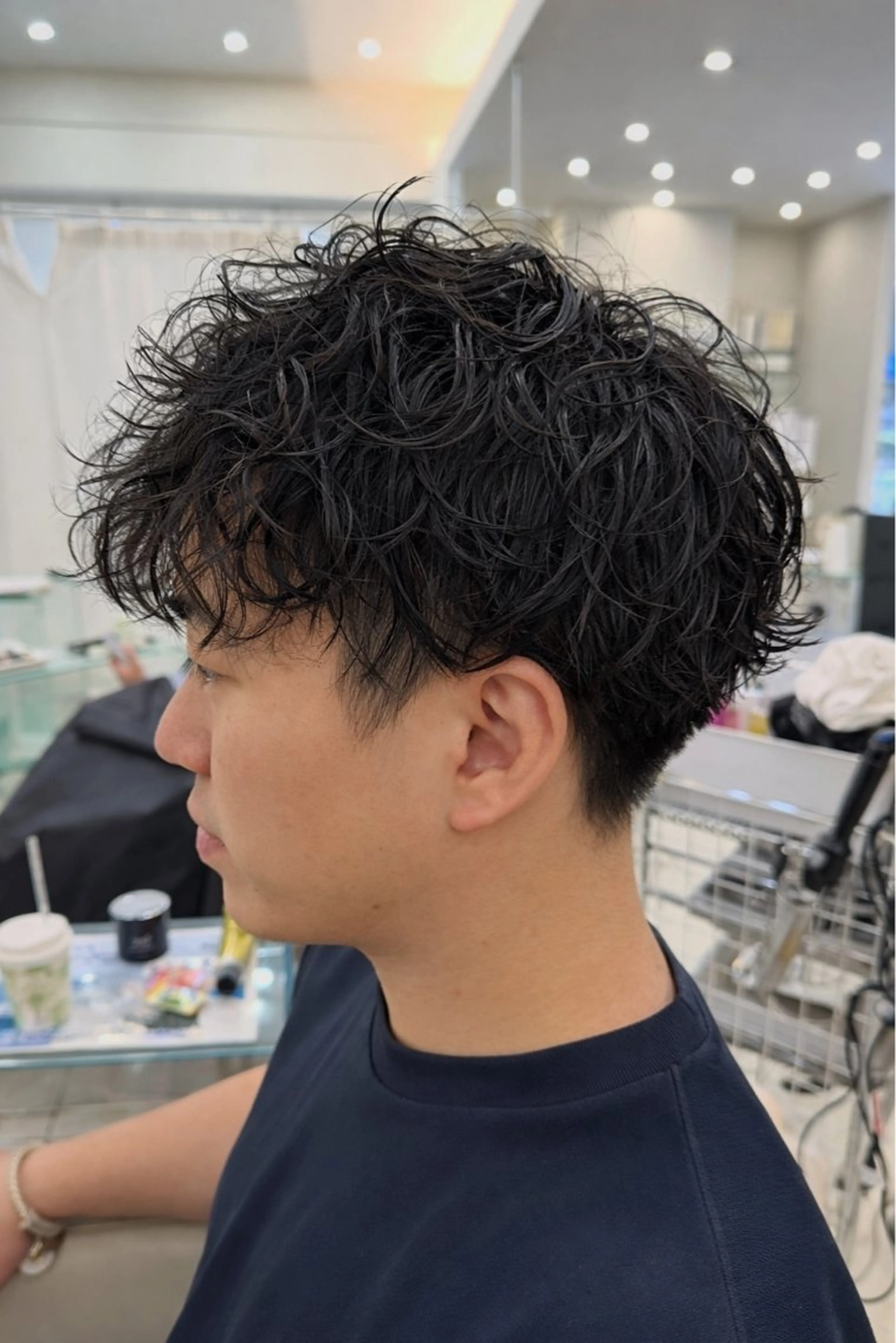 メンズ カット パーマ メンズ特化/メンズ パーマ/ハイトーンのヘアスタイル