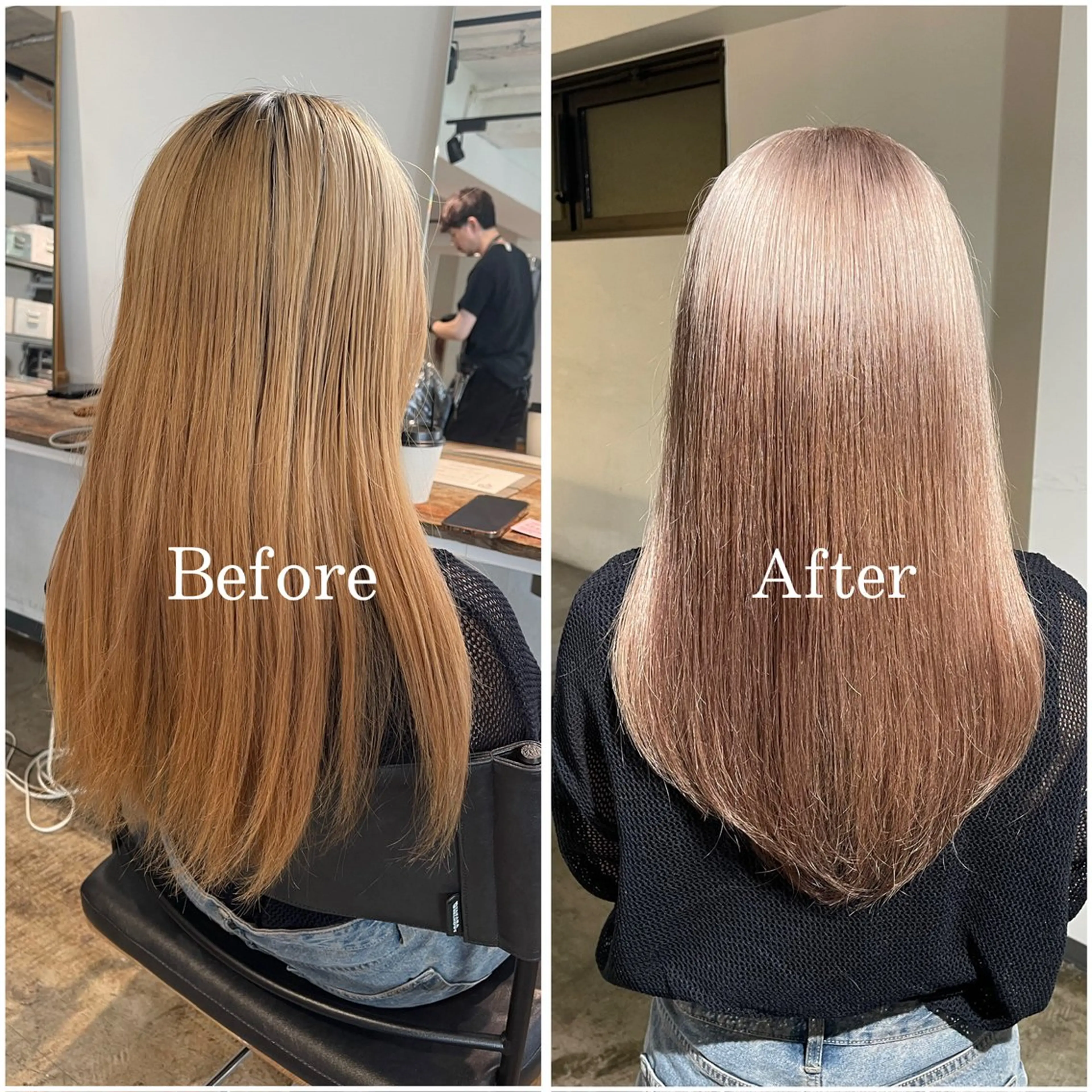 ロング カラー デザインカラー ハイトーンカラー ヘアカラー トリートメント ムラ修正/ ハイトーン💖Riaのヘアスタイル