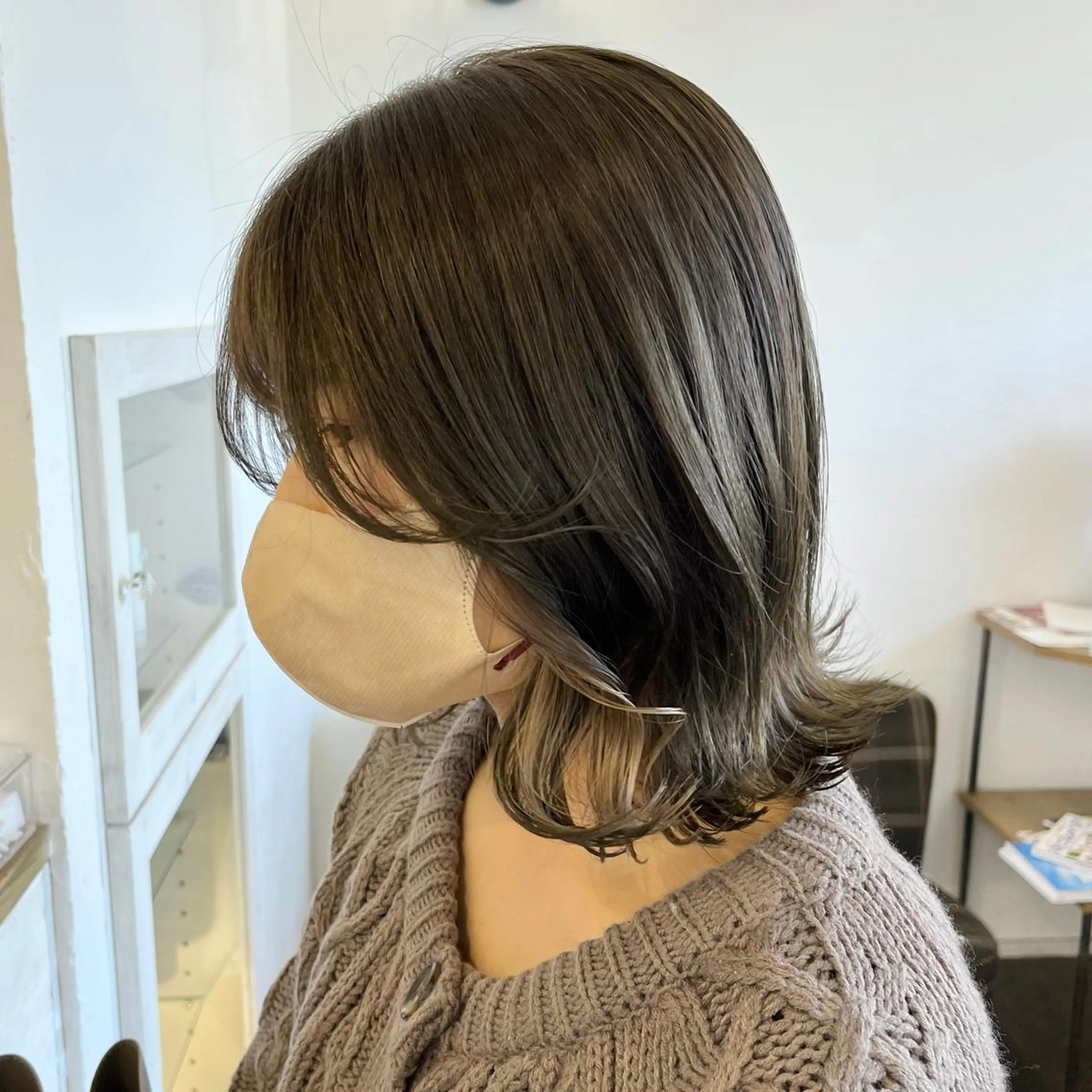 ミディアム カラー ベージュカラー オレンジ 伊藤ゆかり/髪質改善 /透明感カラーのヘアスタイル