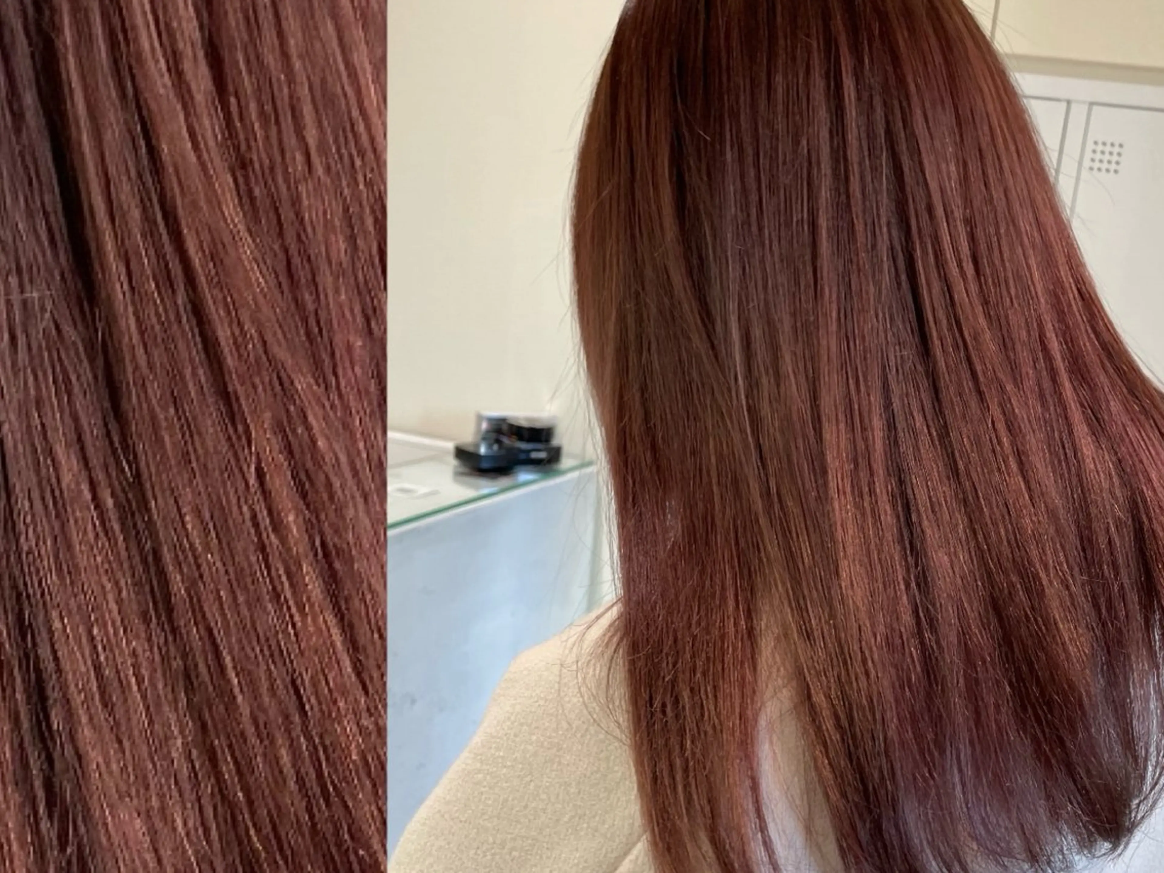 セミロング 韓国風ヘア ヘアカラー トリートメント suzuna/暖色/ ヘッドスパ/ヘアケアのヘアスタイル