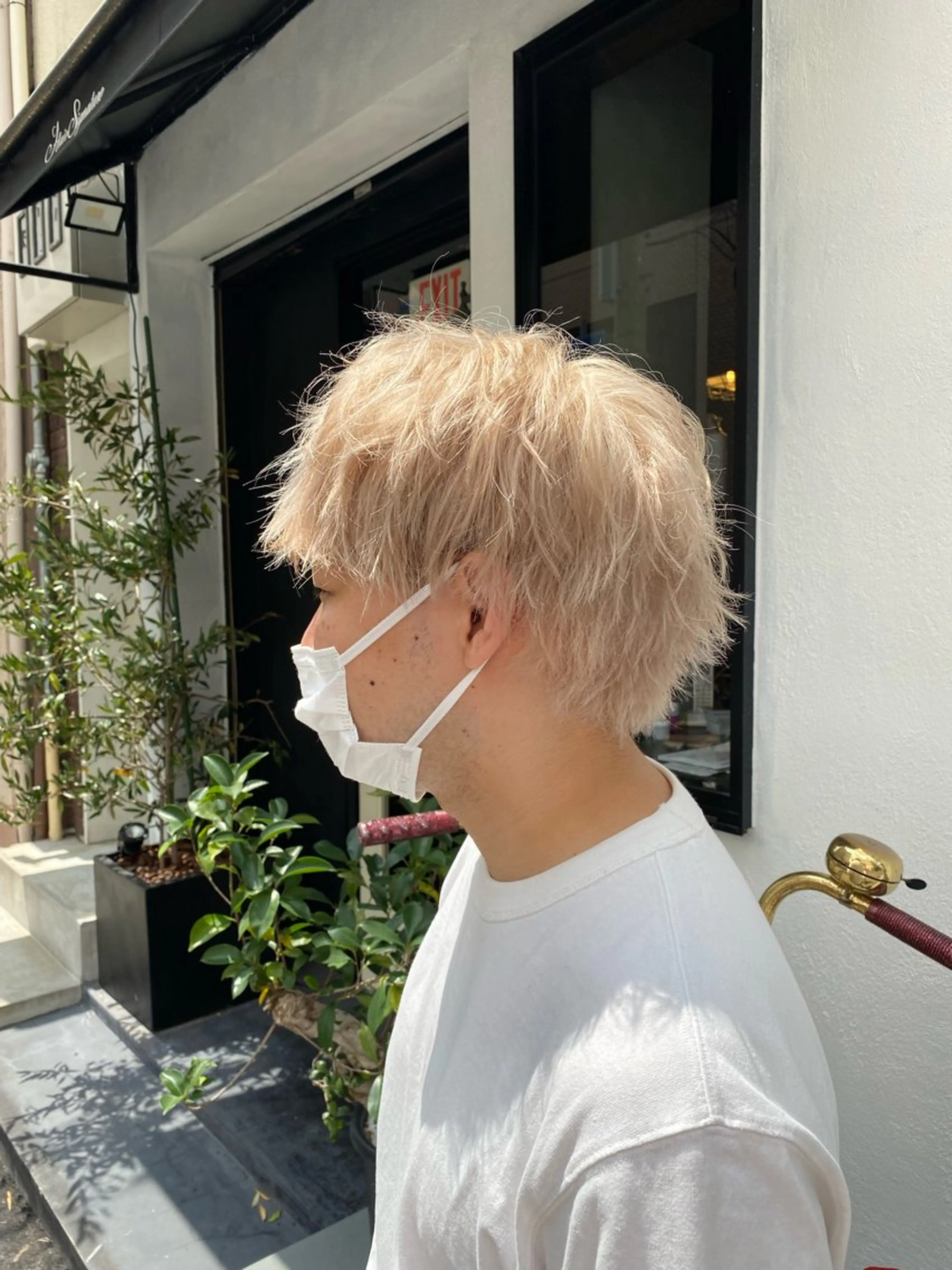 ショート カラー パーマ ヘアアレンジ メンズ キッズ HairSignature所属・ブリーチ指名神戸 No.1美容師RENのヘアスタイル