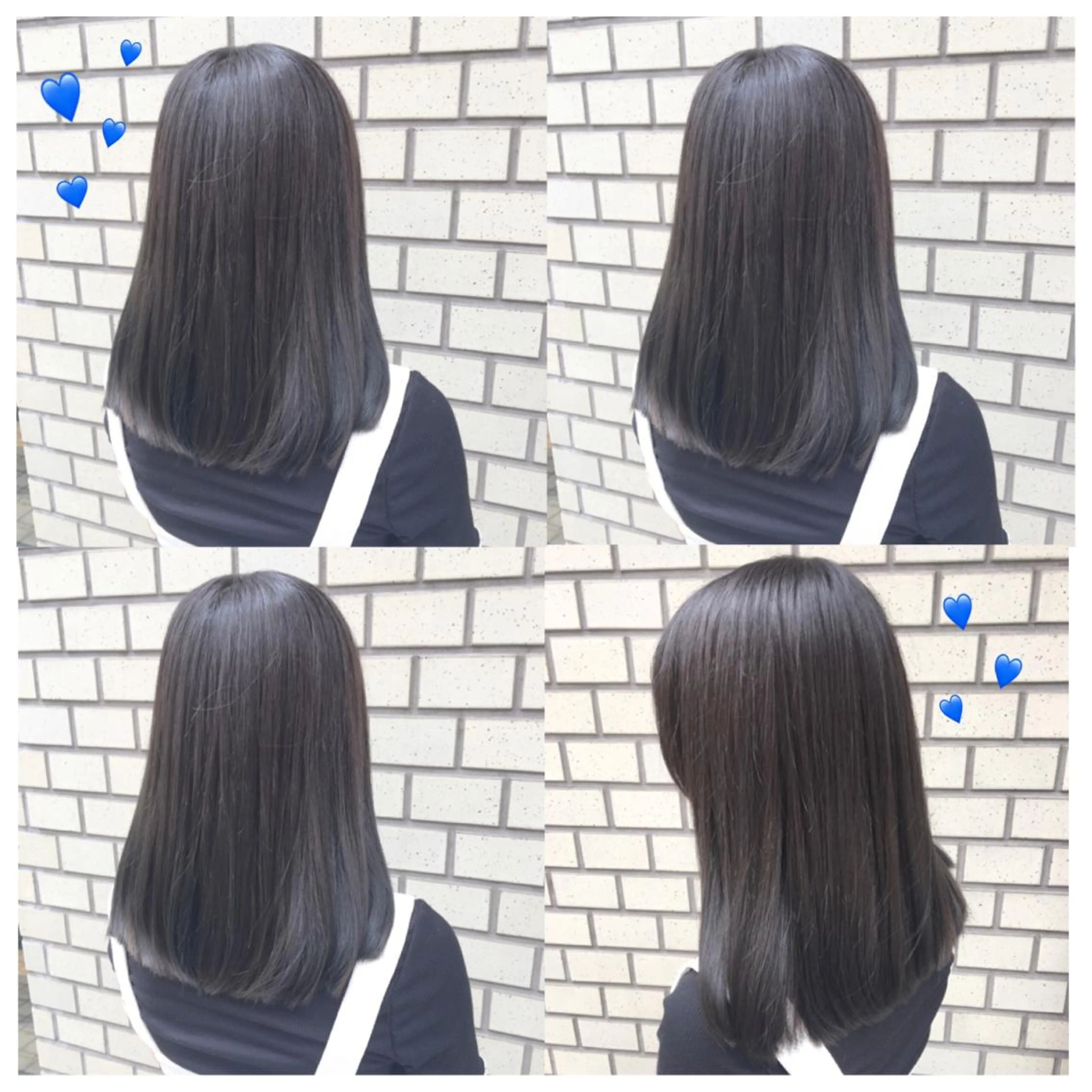 セミロング カラー アディクシーカラー 透明感カラー ダークグレー ダークグレージュ グレージュ 韓国ヘア得意❤︎森澤 悠佳のヘアスタイル