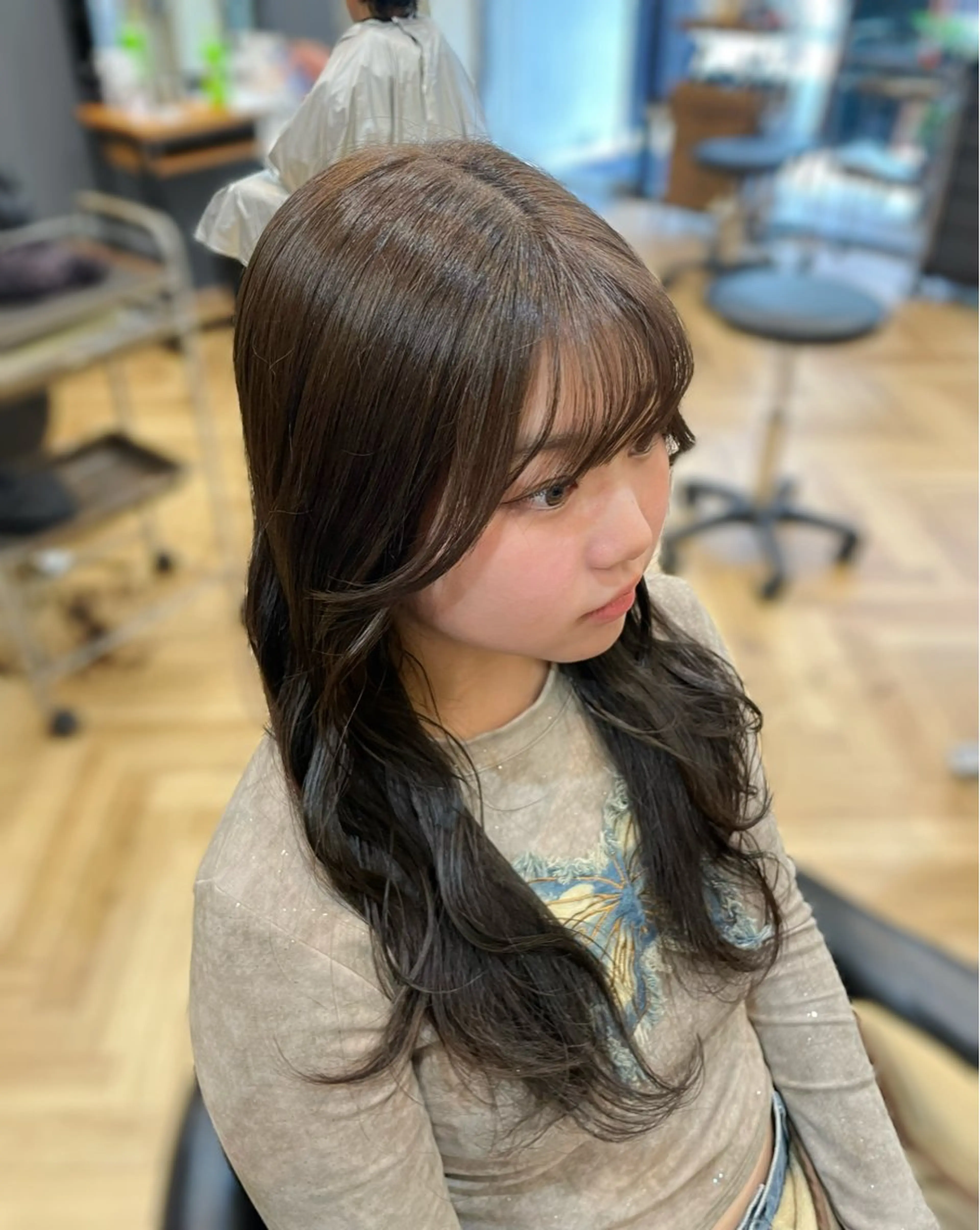 ロング 鎌取/透明感カラー /ボブ/顔まわりのヘアスタイル