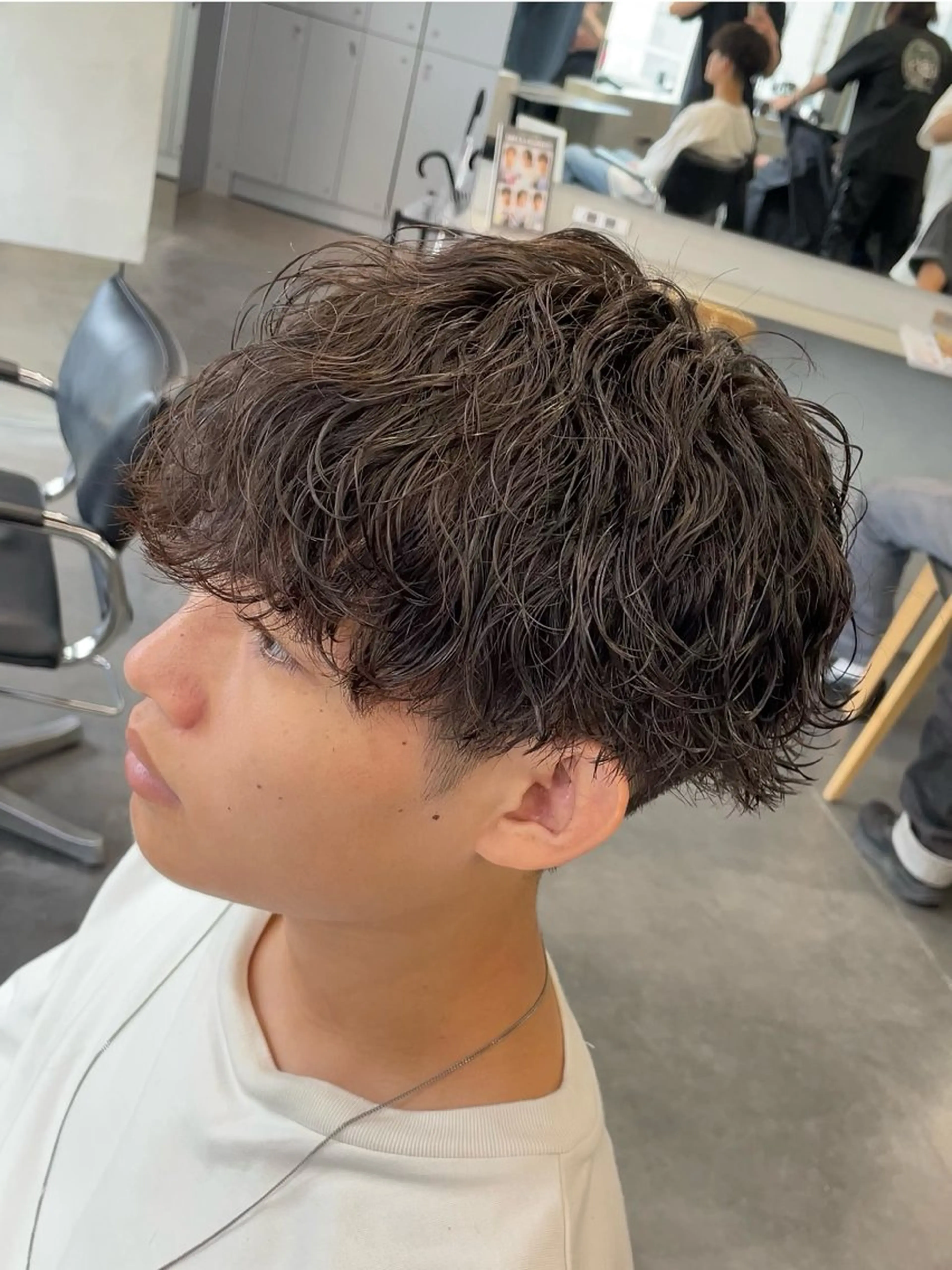 ショート パーマ メンズ マッシュ 刈り上げ 松下 友希 【fifth】のヘアスタイル