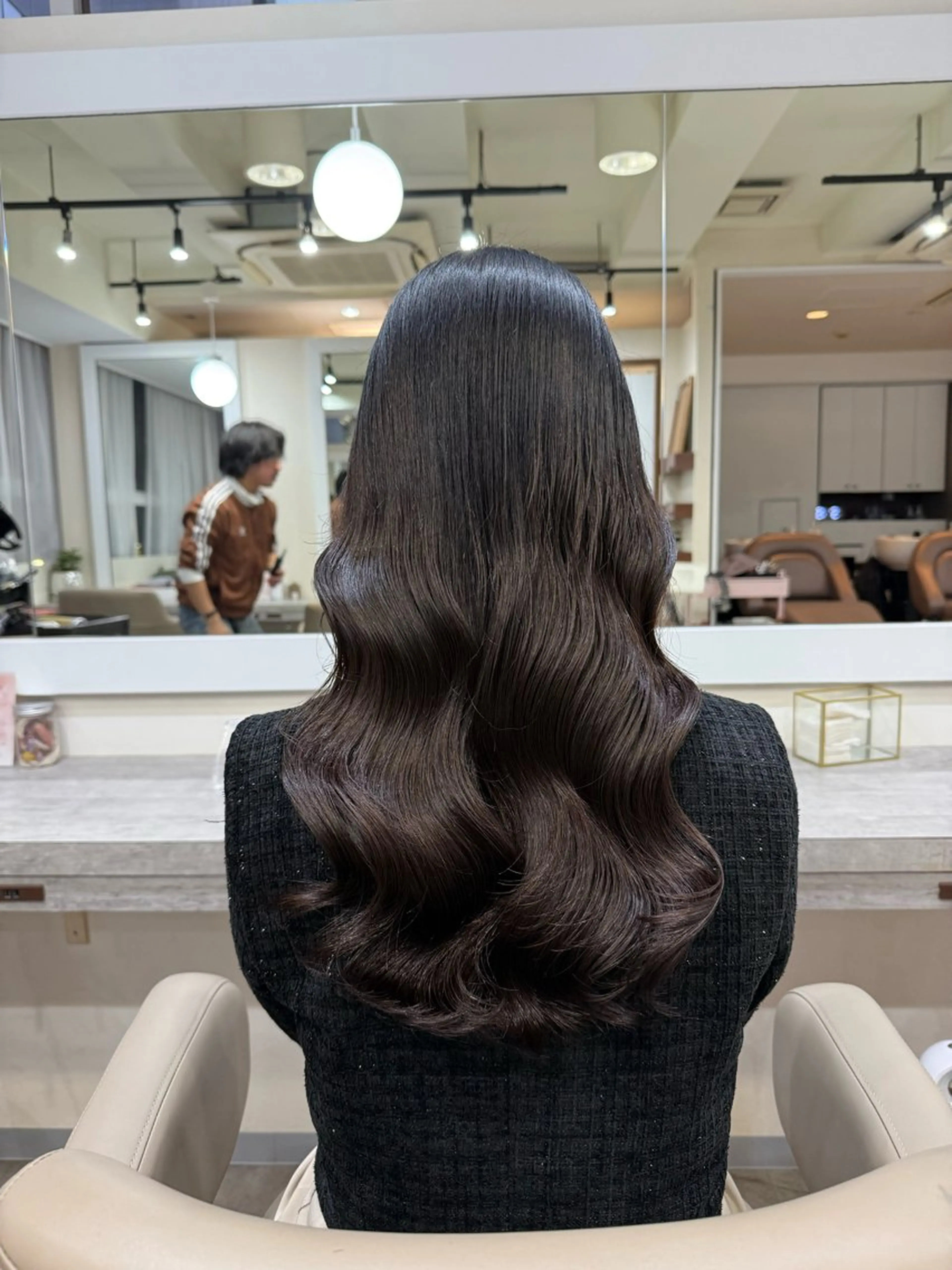 ロング パーマ 韓国風ヘア 韓国風パーマ/ヘア セット/店長みづきのヘアスタイル