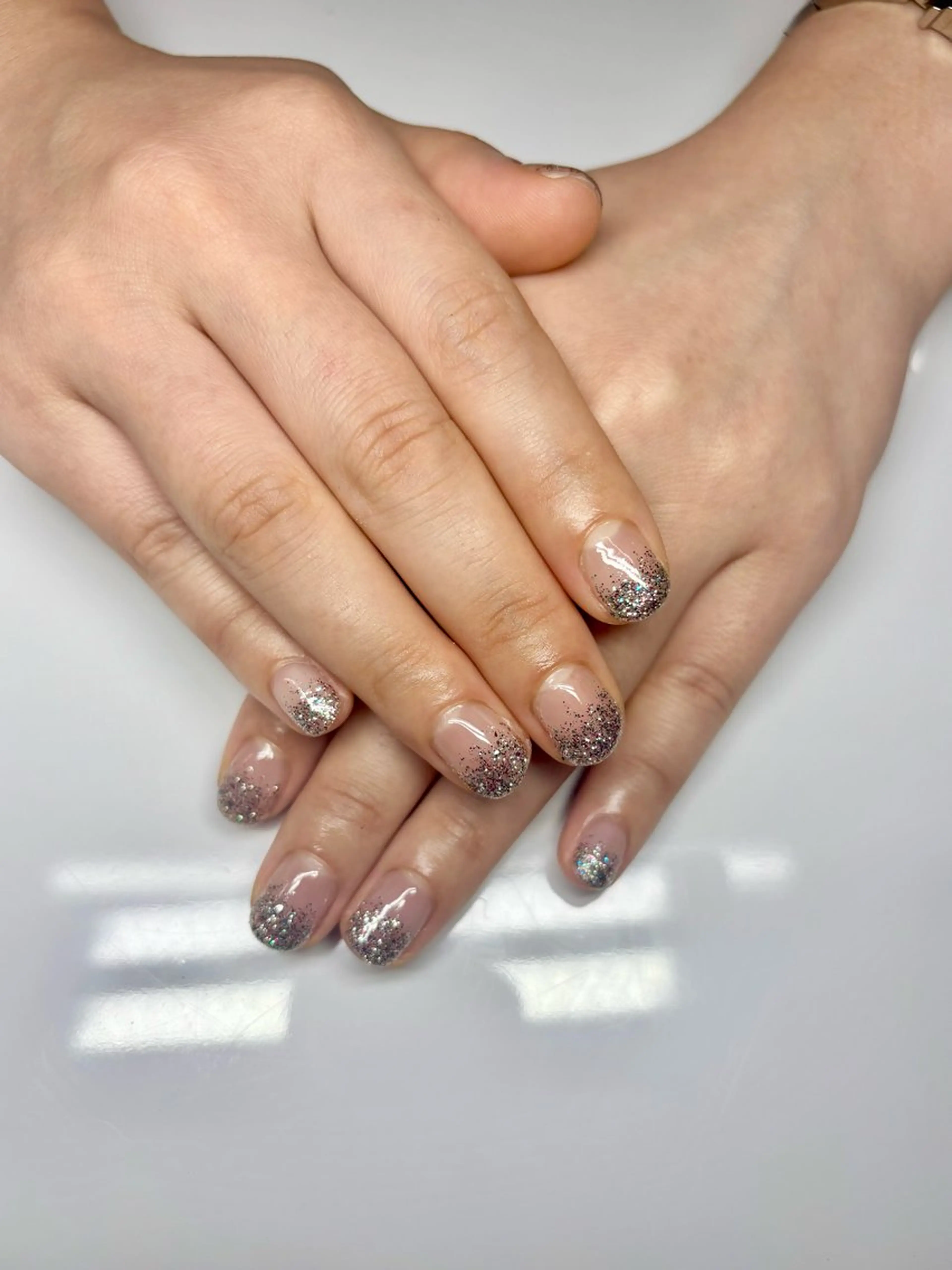 ネイル ラメ(グリッター) ラメグラデーション Can I Dressy 天神橋5丁目店所属・Yanamoto Aireのネイルデザイン