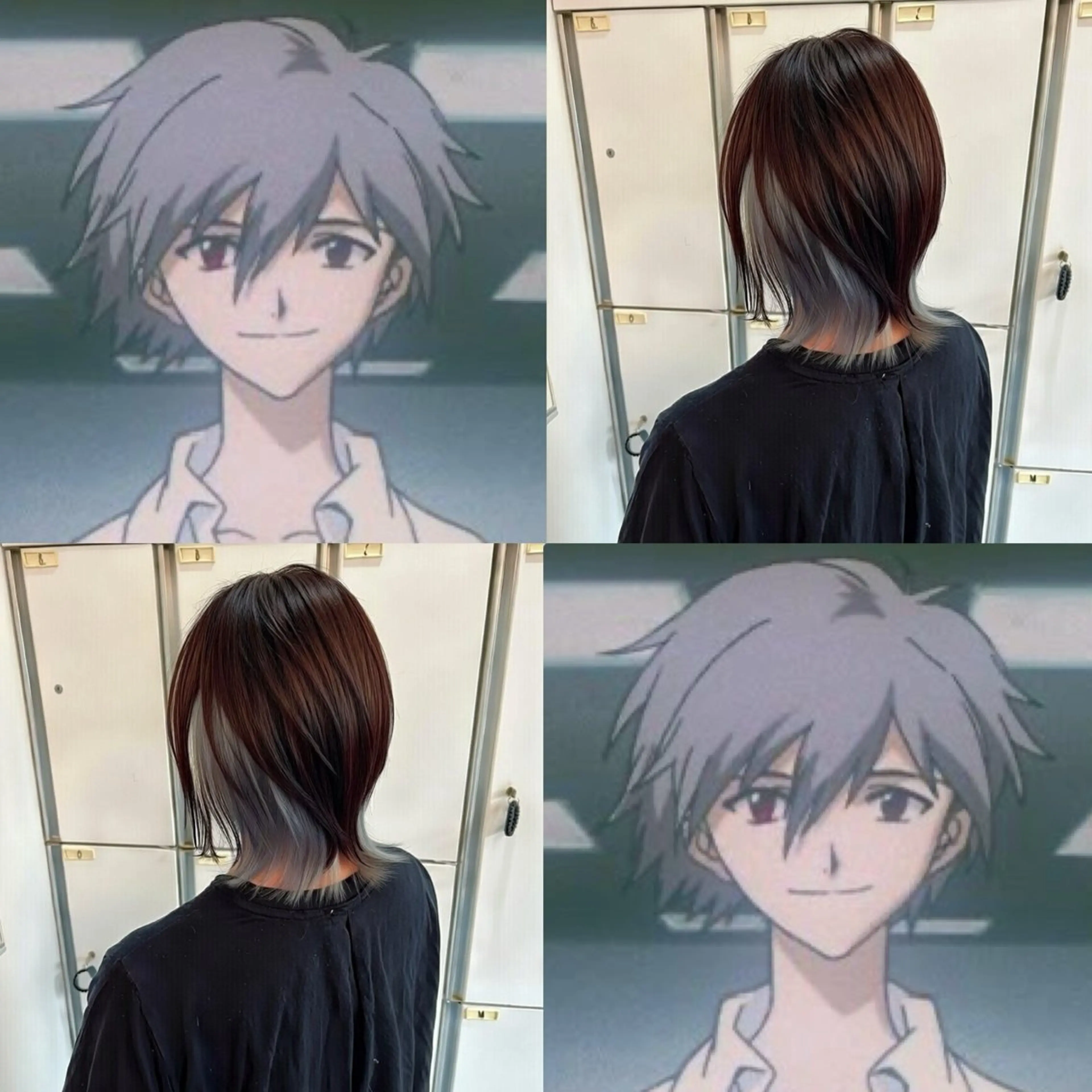 ミディアム カラー ブリーチ ヘアカラー インナー/2次元/ 推しカラー/しゅうとのヘアスタイル