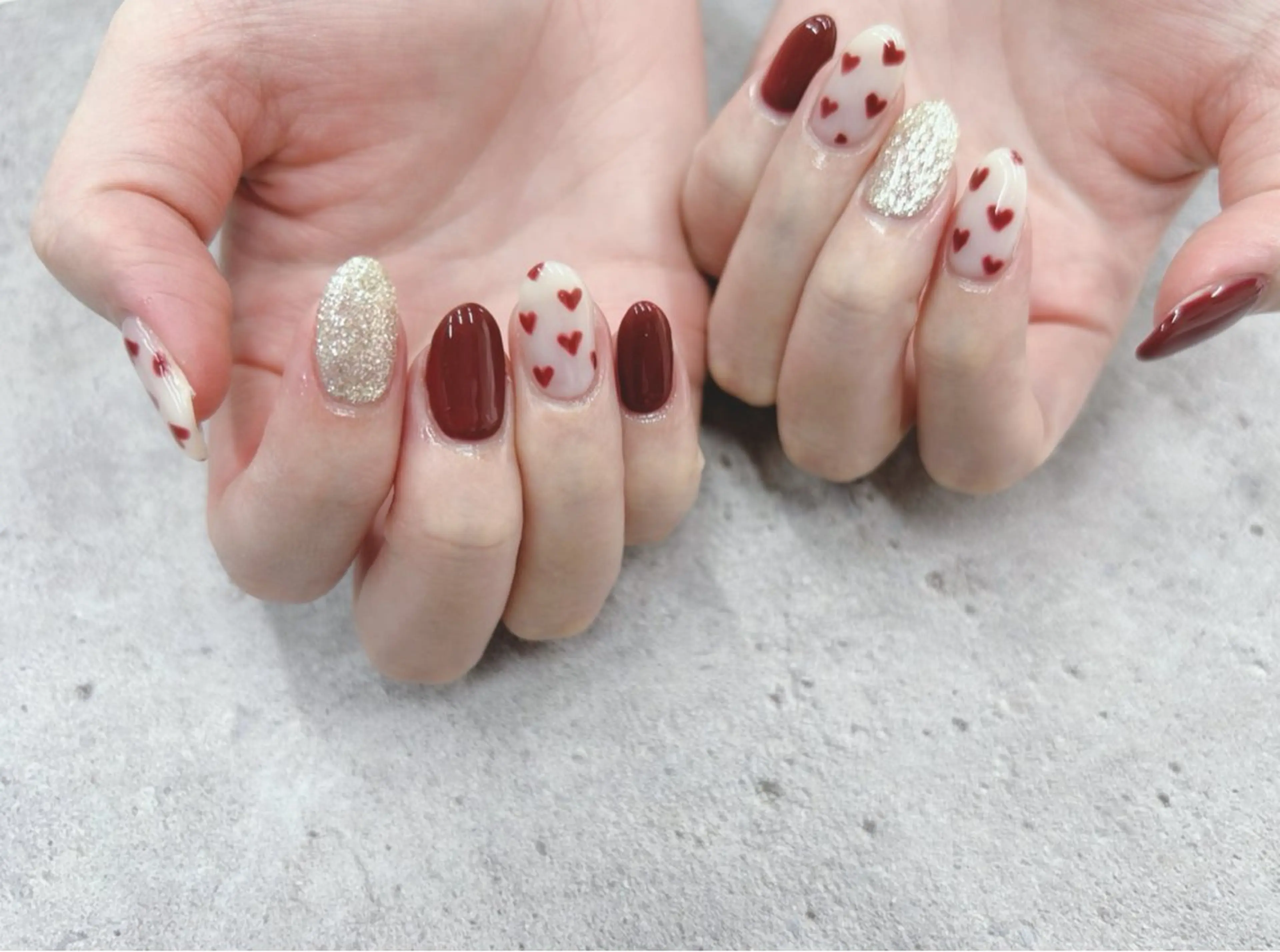 ネイル ハート ハンドネイル Nail Salon agré所属・agré ネイルサロン アグレのネイルデザイン