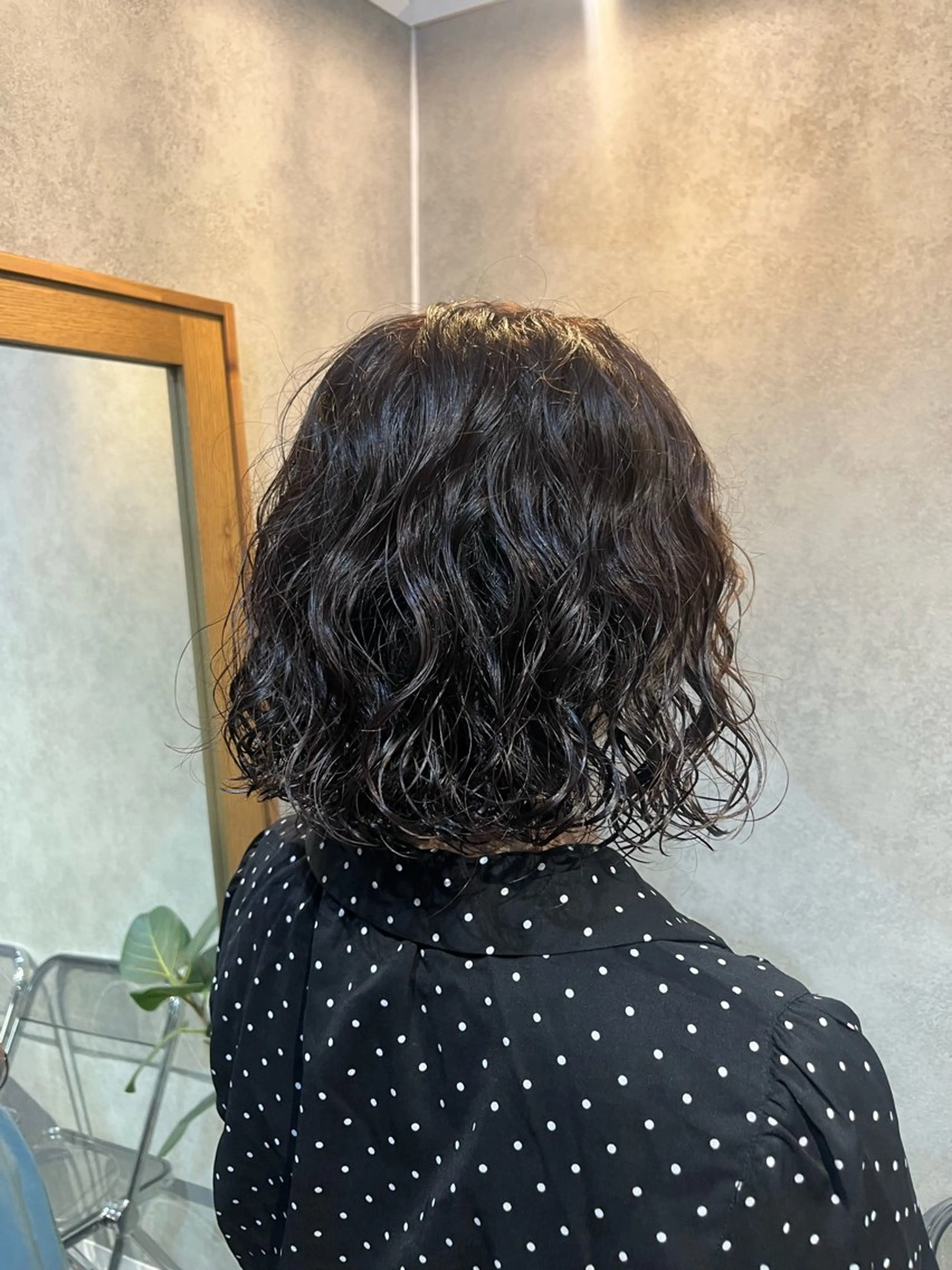 ショート パーマ ボブ カット パーマ トリートメント ボブ/プツッとボブ/ 暖色カラー/モエのヘアスタイル