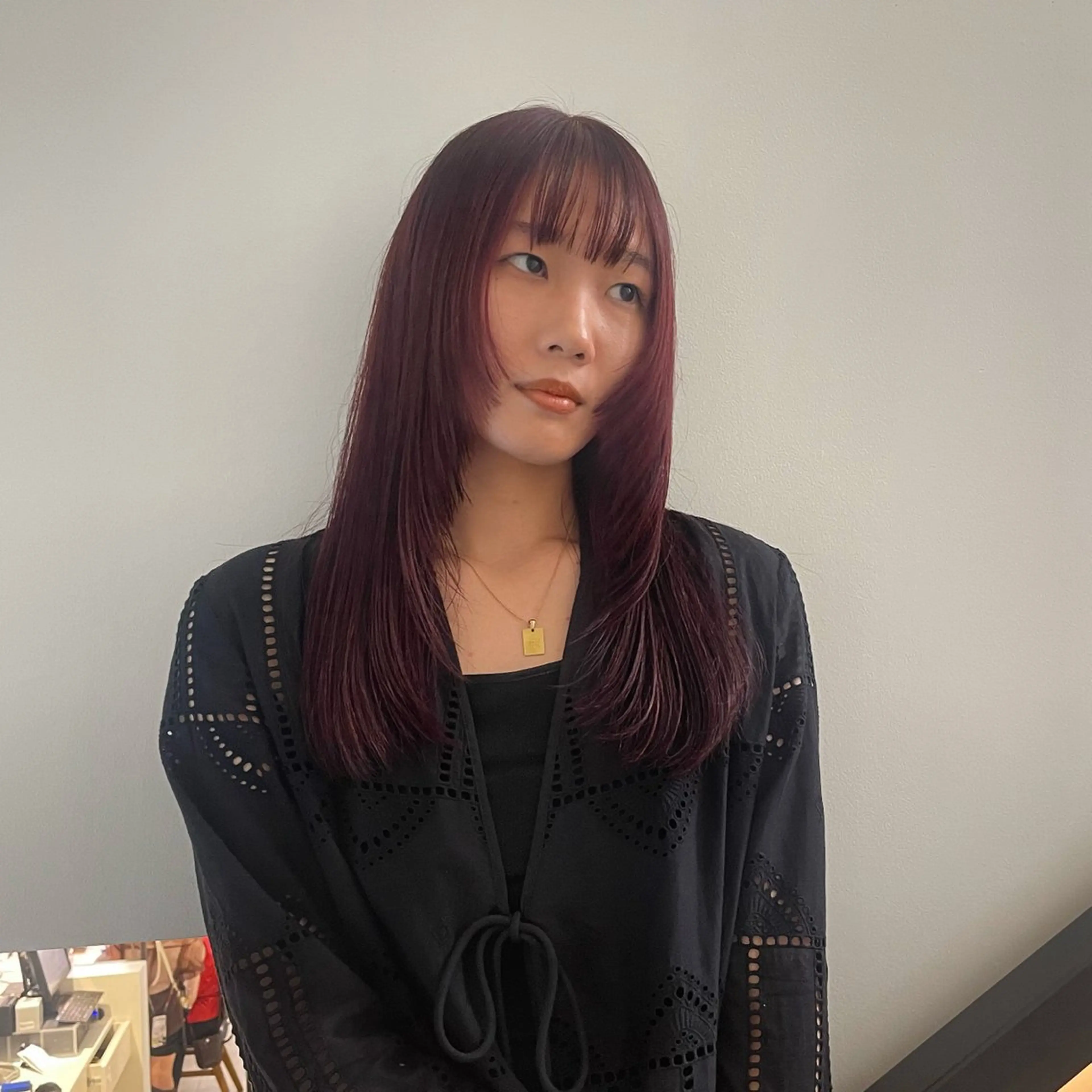 ロング カラー レイヤーカット カット ヘアカラー 🌟暖色系ハイトーン 🌟AIのヘアスタイル