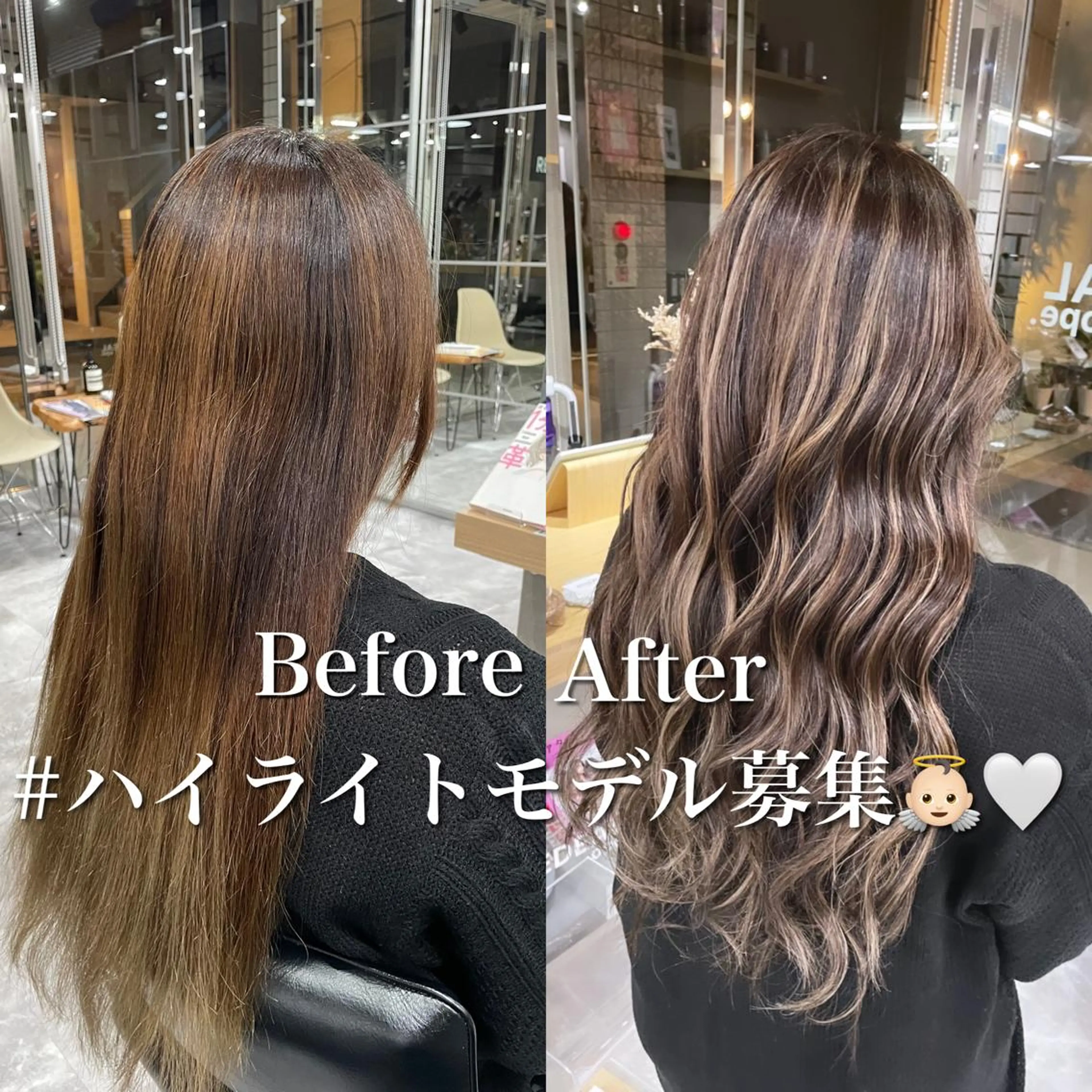 ロング ハイライト REDEAL SHIBUYA所属・maya/レイヤー カット/ミインパーマのヘアスタイル