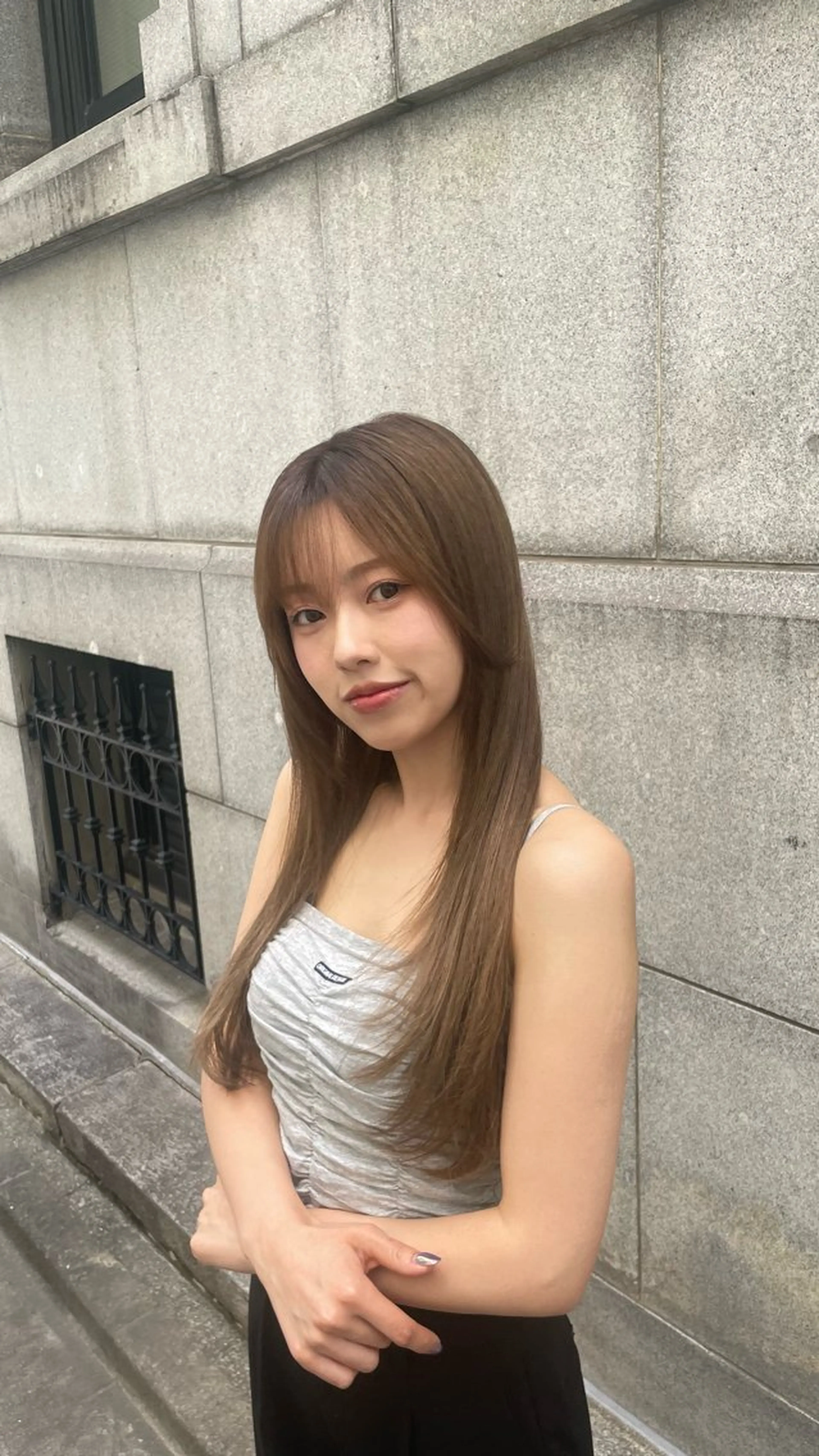 ロング 髪質改善 韓国風ヘア レイヤーカット 縮毛矯正 カット 縮毛矯正 トリートメント 美髪縮毛矯正🤍 髪質改善/Shinaのヘアスタイル