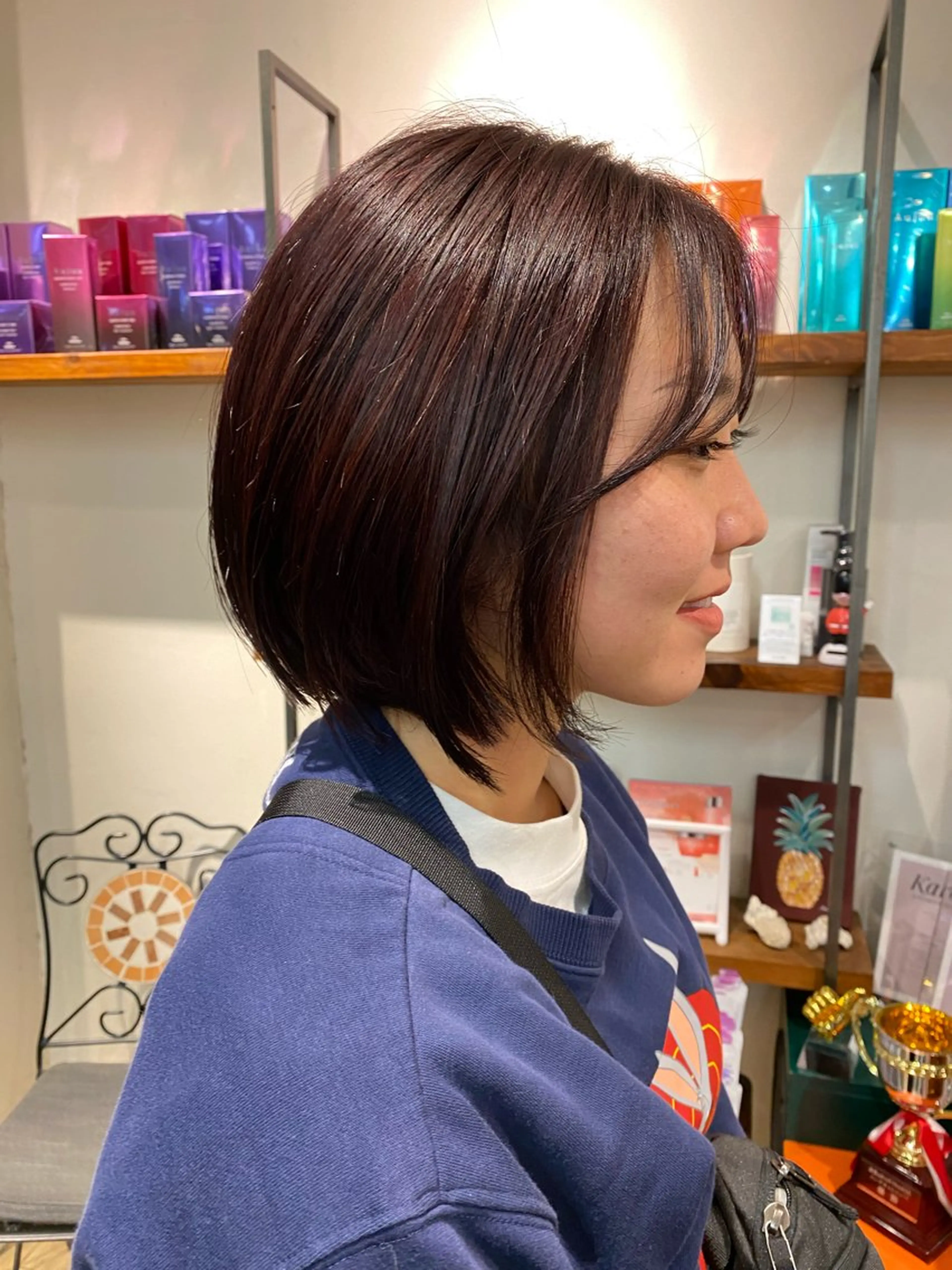 ショート カラー ヘアカラー ナチュラルヘア🫧 ナナミのヘアスタイル