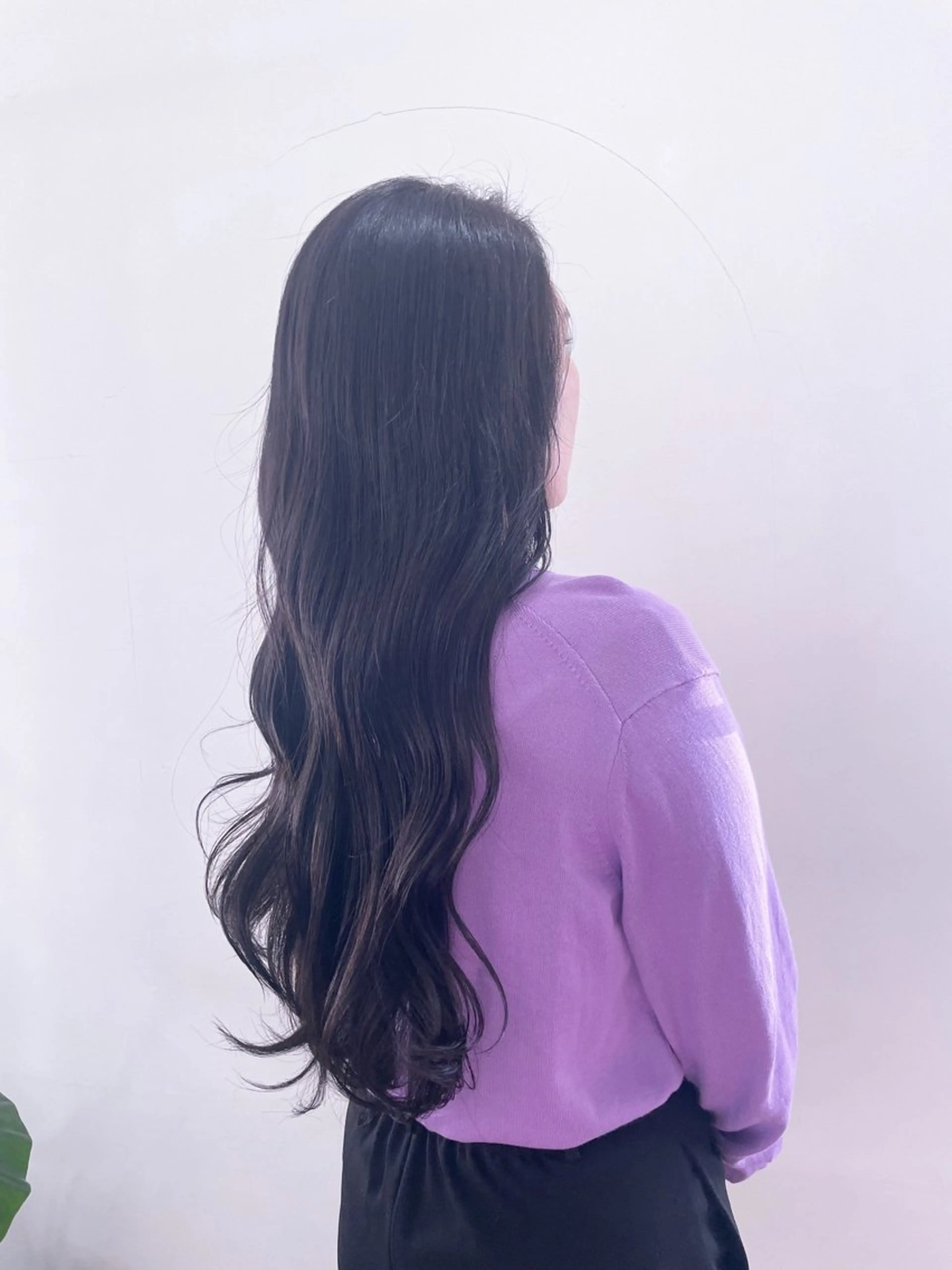 ロング カラー 黒髪 透明感カラー ラベンダーカラー mopa所属・mopa_kaede 暖色カラー/ロングのヘアスタイル